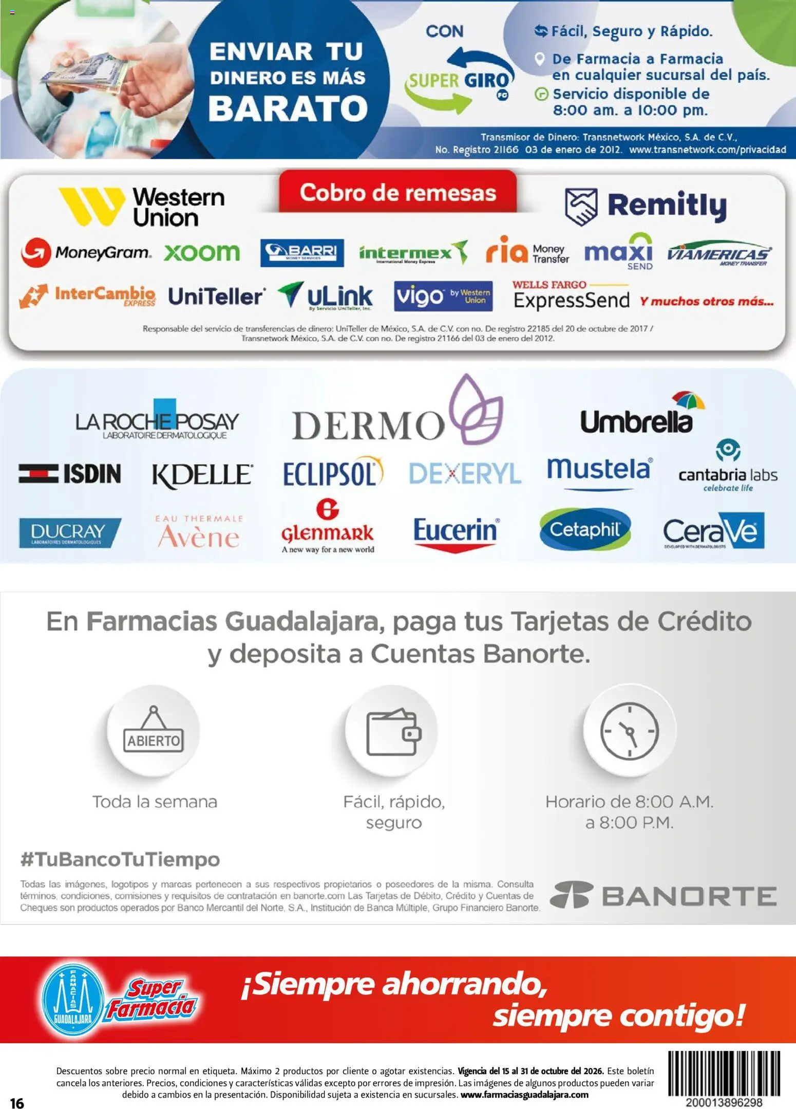 Vista previa las ofertas de la tienda Farmacia Guadalajara - Farmacia Guadalajara catálogo desde el 15/10/2026 