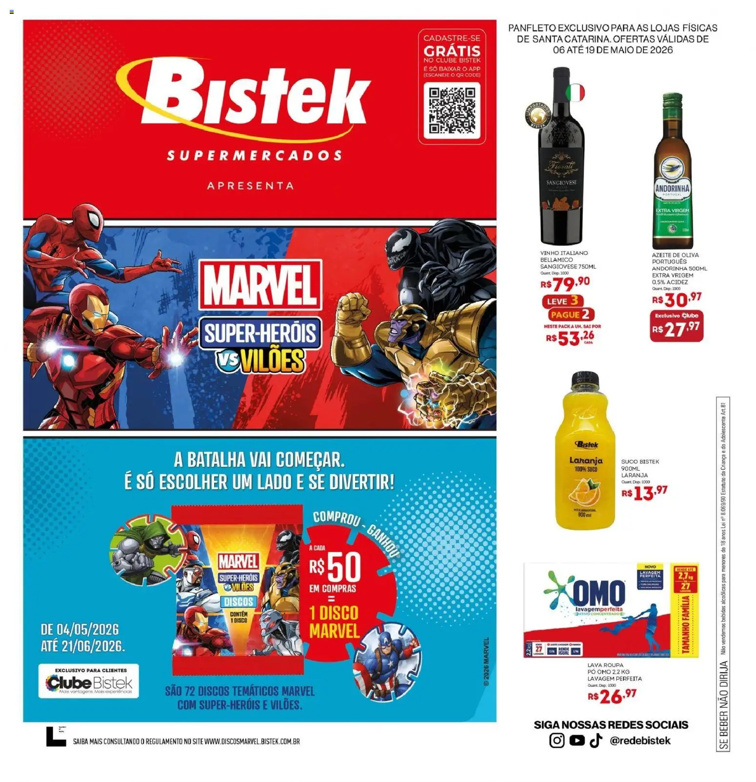 Pré-Visualização do folheto "Bistek Supermercados ofertas Quinzenal" da loja Bistek Supermercados válido a partir de 06/05/2026