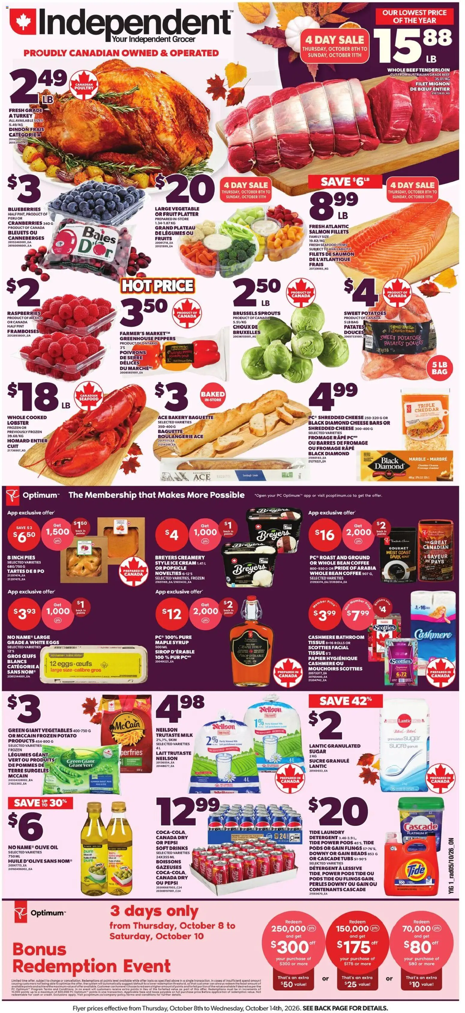 Preview of leaflet Independent Grocer weekly flyer / circulaire from shop Independent Grocer is valid from Oct 08, 2026