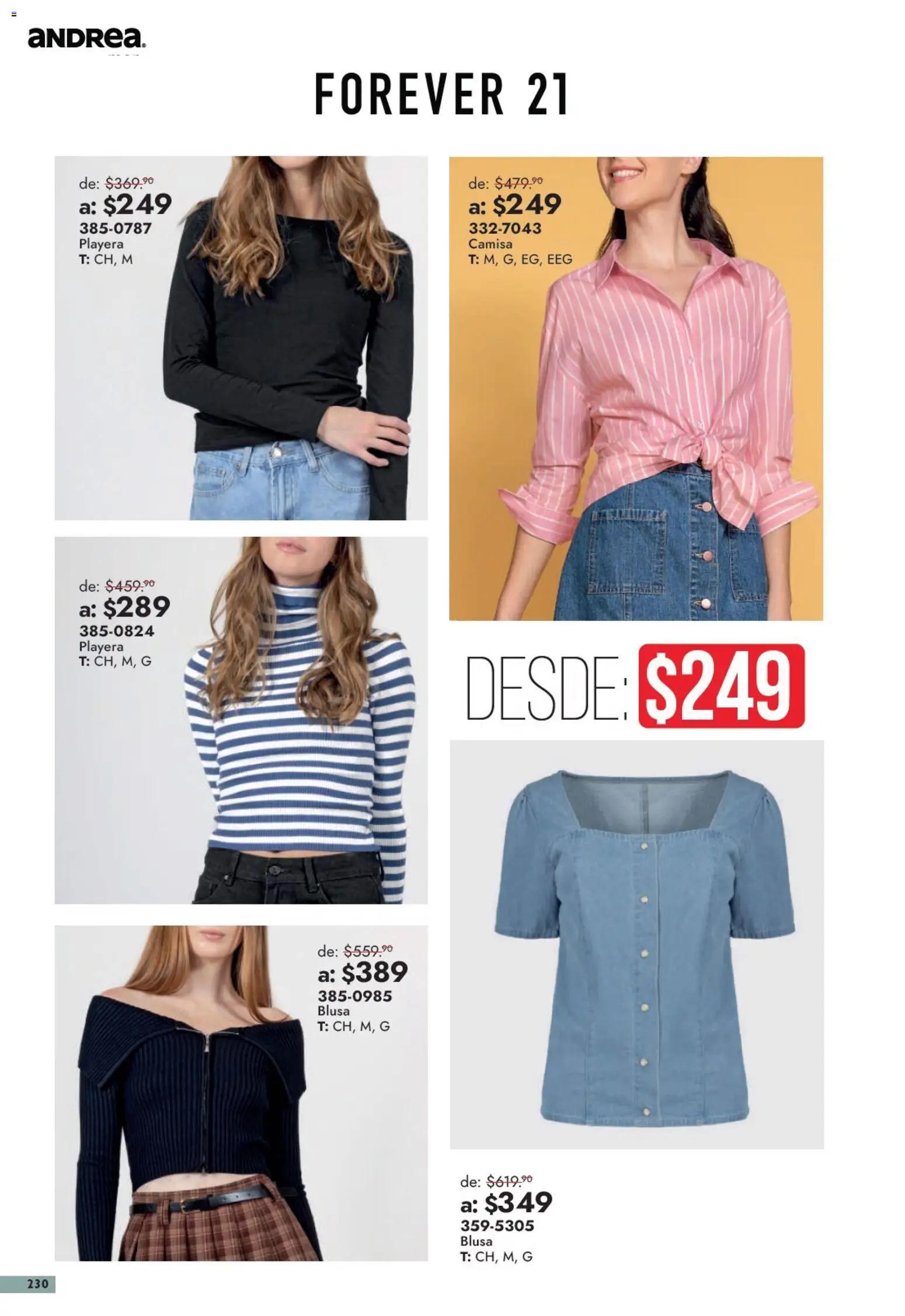 Vista previa las ofertas de la tienda Andrea - Andrea catálogo Outlet desde el 13/09/2026 