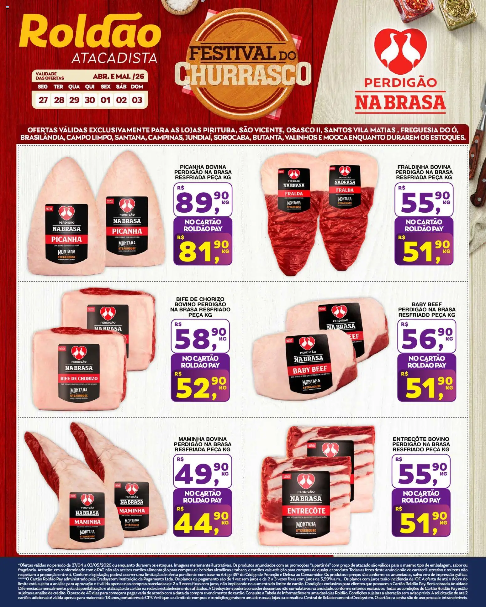 Pré-Visualização do folheto "Roldão ofertas Festival Churrasco" da loja Roldão válido a partir de 27/04/2026