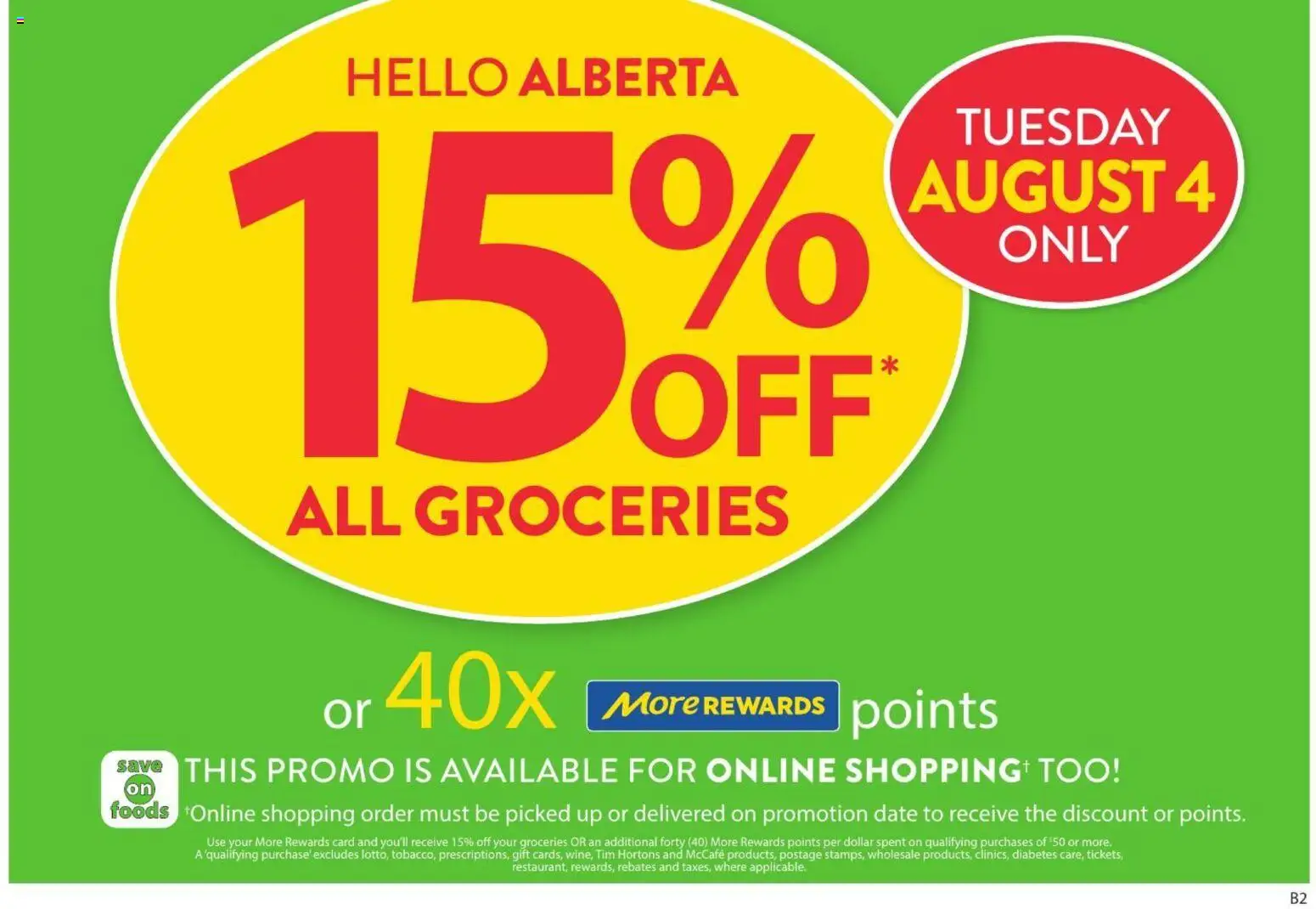 Preview of leaflet Save on foods flyer - AB from shop Save on foods is valid from Jul 30, 2026
