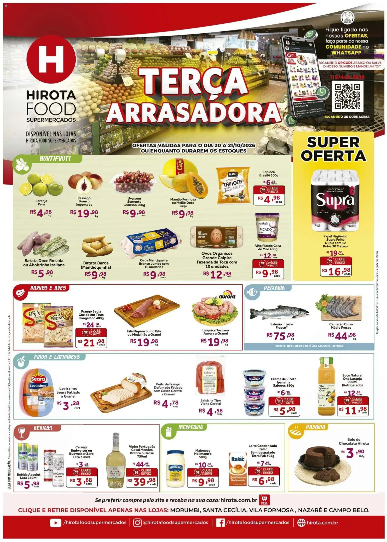 Pré-Visualização do folheto "Hirota Food ofertas Terça Arrasadora" da loja Hirota Food válido a partir de 20/10/2026