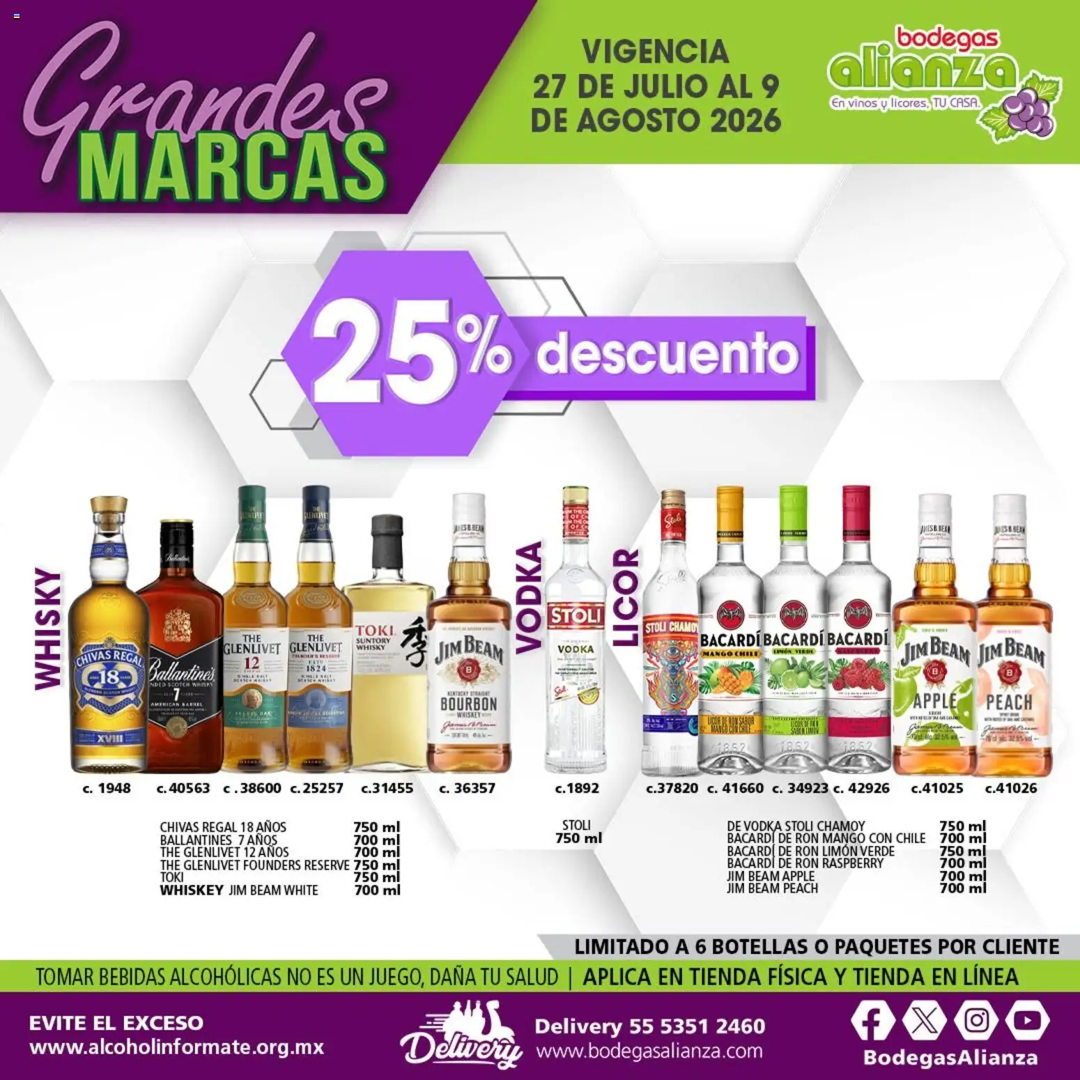 Vista previa las ofertas de la tienda Bodegas Alianza - Bodegas Alianza catálogo Grandes Marcas desde el 27/07/2026 