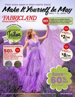 Preview of leaflet Fabricland weekly flyer / circulaire from shop Fabricland is valid from May 01, 2026
