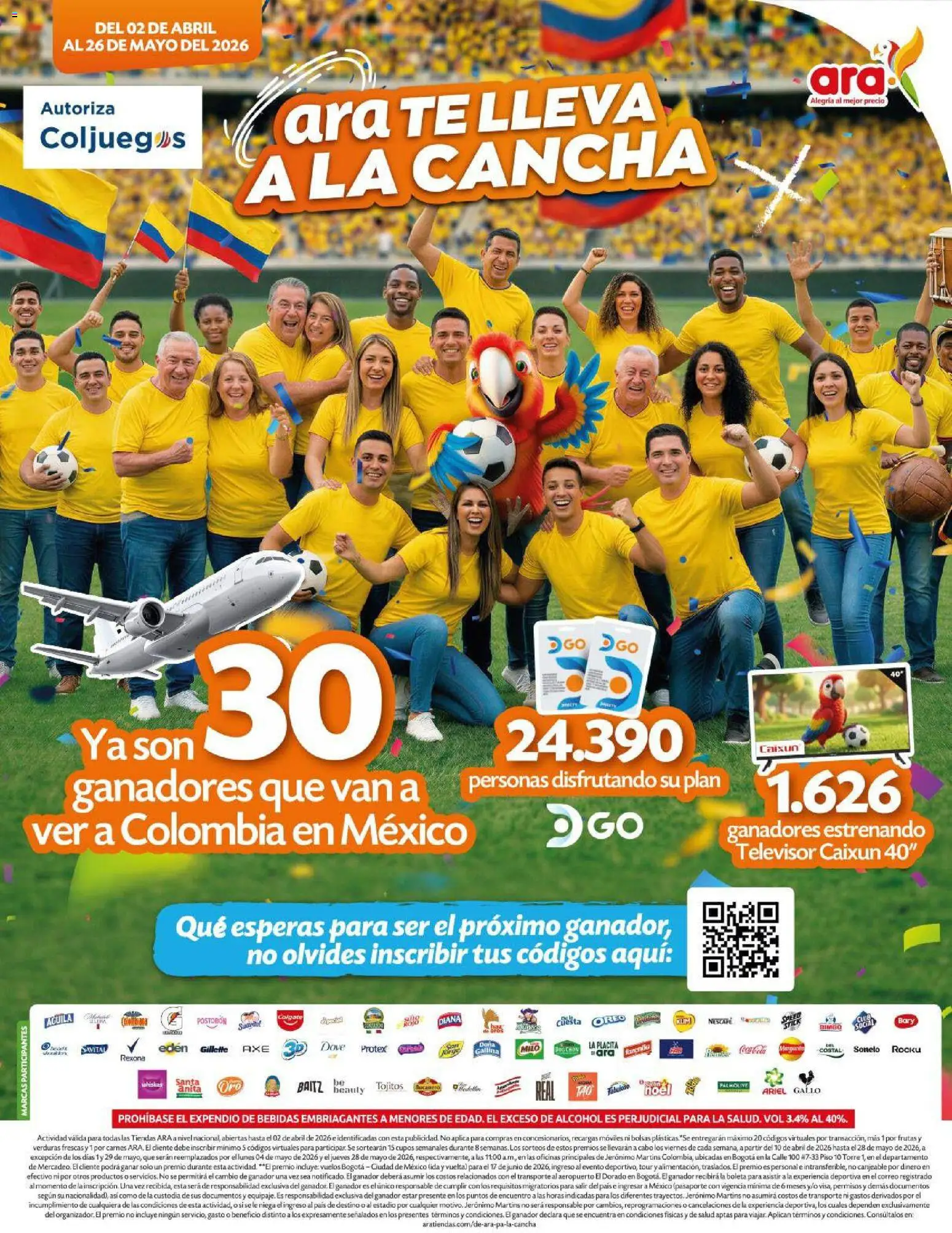  Vista previa del prospecto Ara catálogo Ahorra con precios bajos y ofertas en la canasta familiar del almacen Ara válida del 02/04/2026 al 26/05/2026 - Té, Televisor, Verduras, Alcohol, Oreo, Bebidas