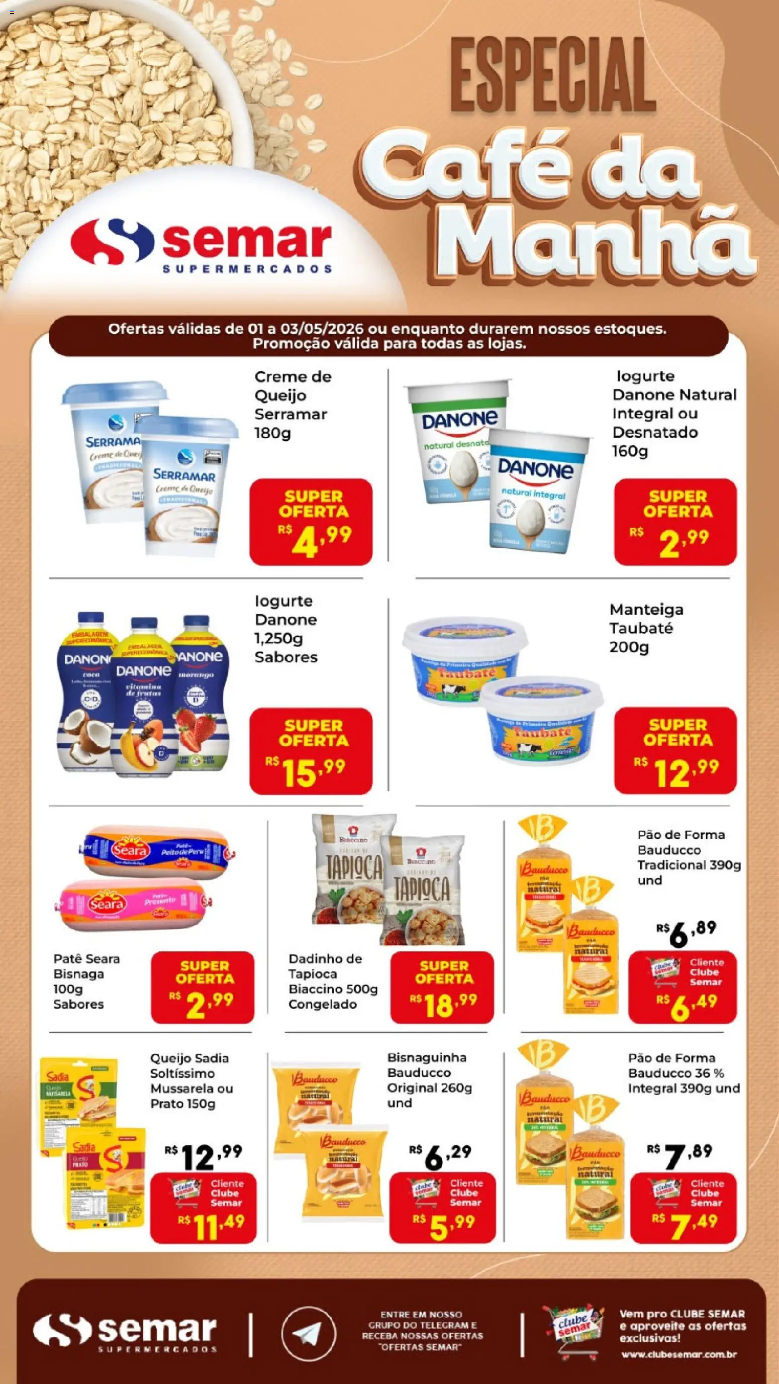 Pré-Visualização do folheto "Semar Supermercado ofertas Café" da loja Semar Supermercado válido a partir de 01/05/2026