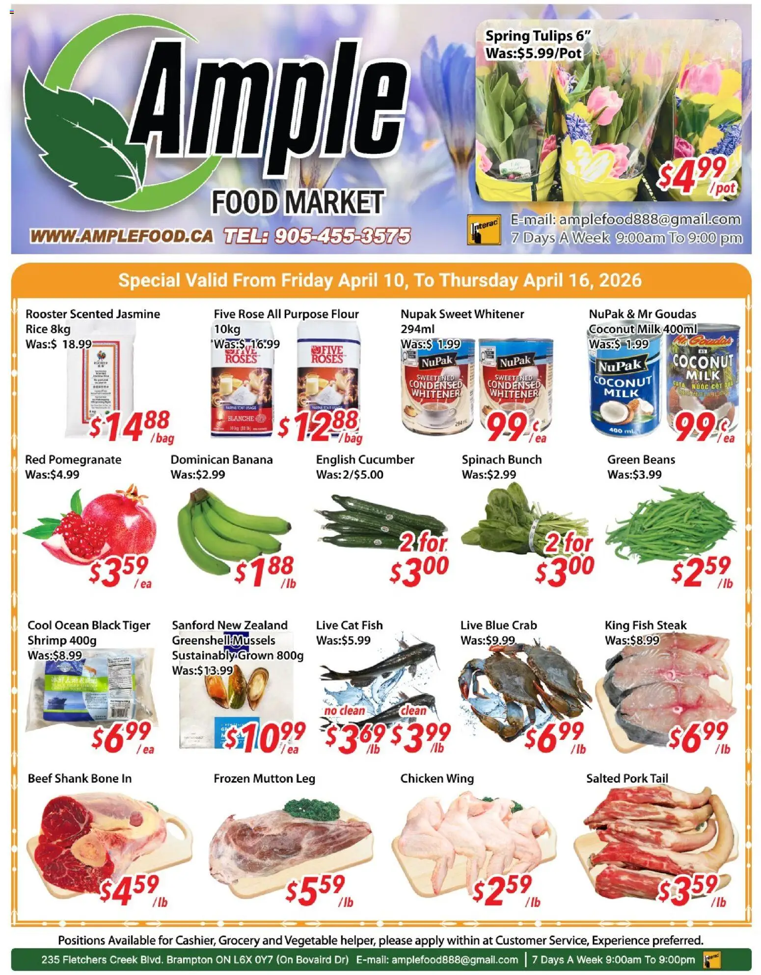 Preview of leaflet Ample Food Market weekly flyer / circulaire from shop Ample Food Market is valid from Apr 10, 2026