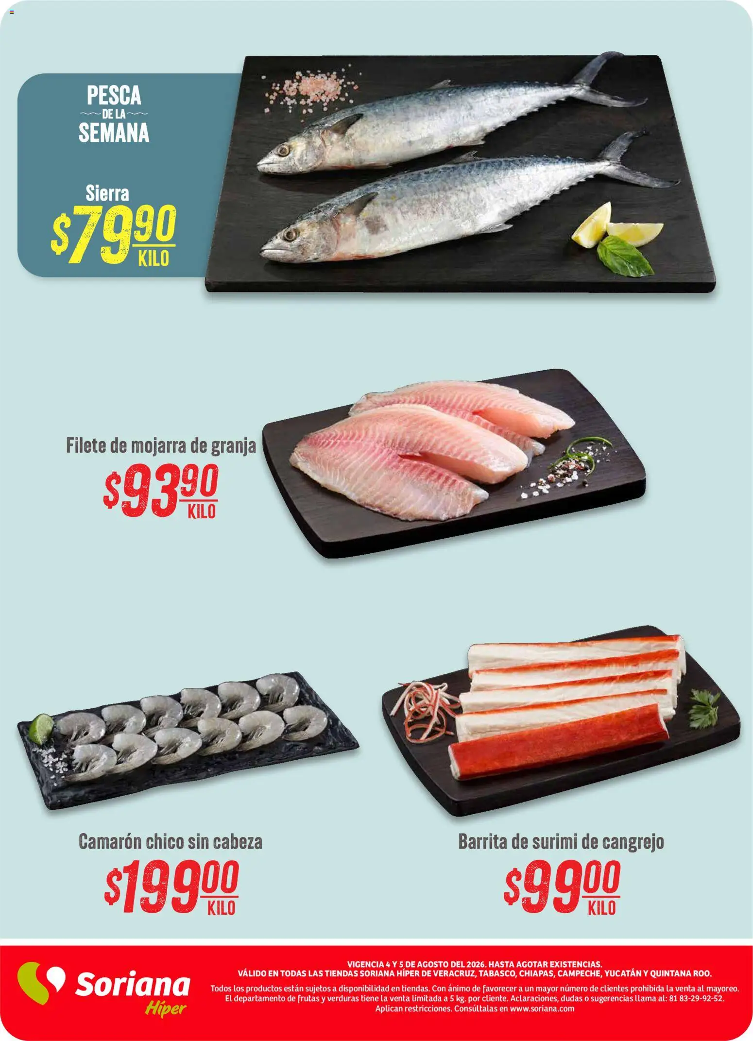 Vista previa las ofertas de la tienda Soriana - Soriana Martes y Miércoles del Campo Híper: Ver, Tab, Chis, Camp, Yuc y Q. Roo desde el 04/08/2026 