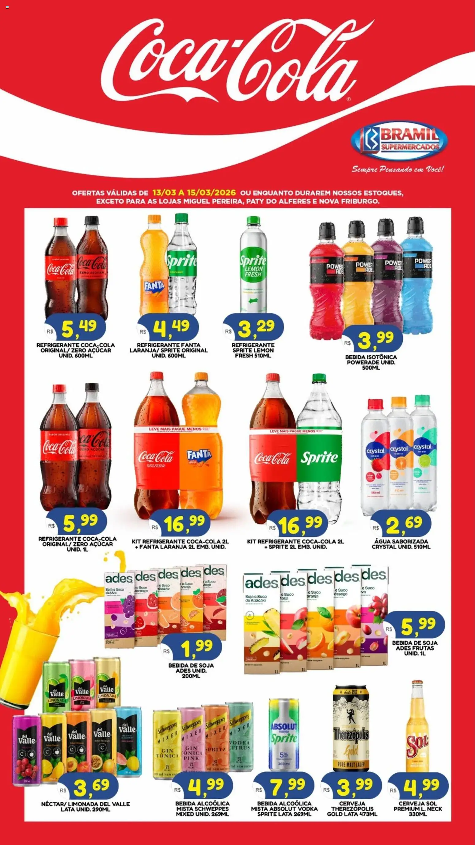 Bramil Supermercados Bramil Supermercados ofertas Coca-Cola (de 13/03 ...