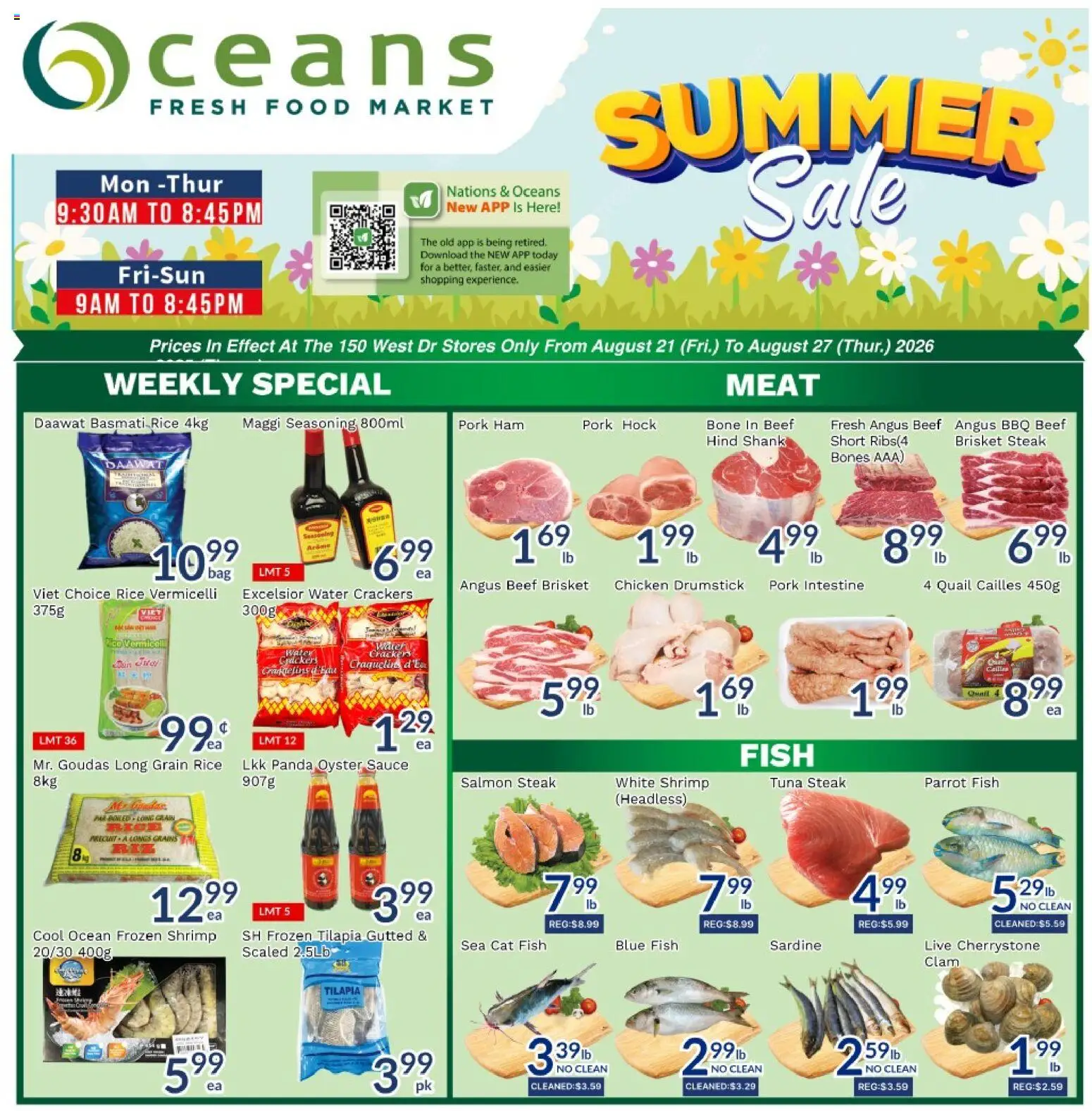 Preview of leaflet Oceans weekly flyer / circulaire from shop Oceans is valid from Aug 21, 2026