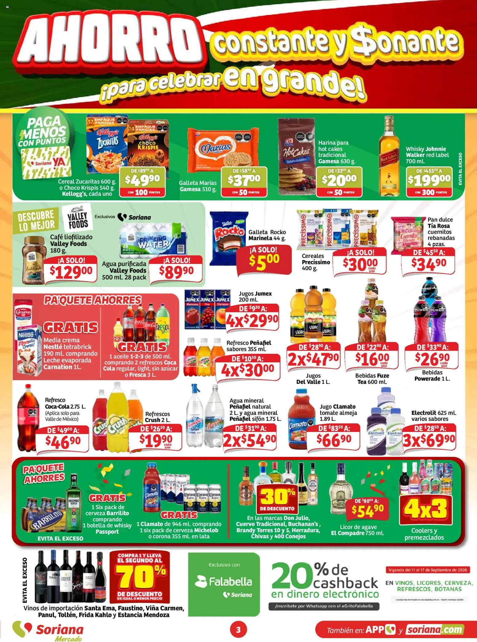 Vista previa las ofertas de la tienda Soriana - Soriana Mercado - Ahorro constante y sonante Mercado Nacional desde el 11/09/2026 