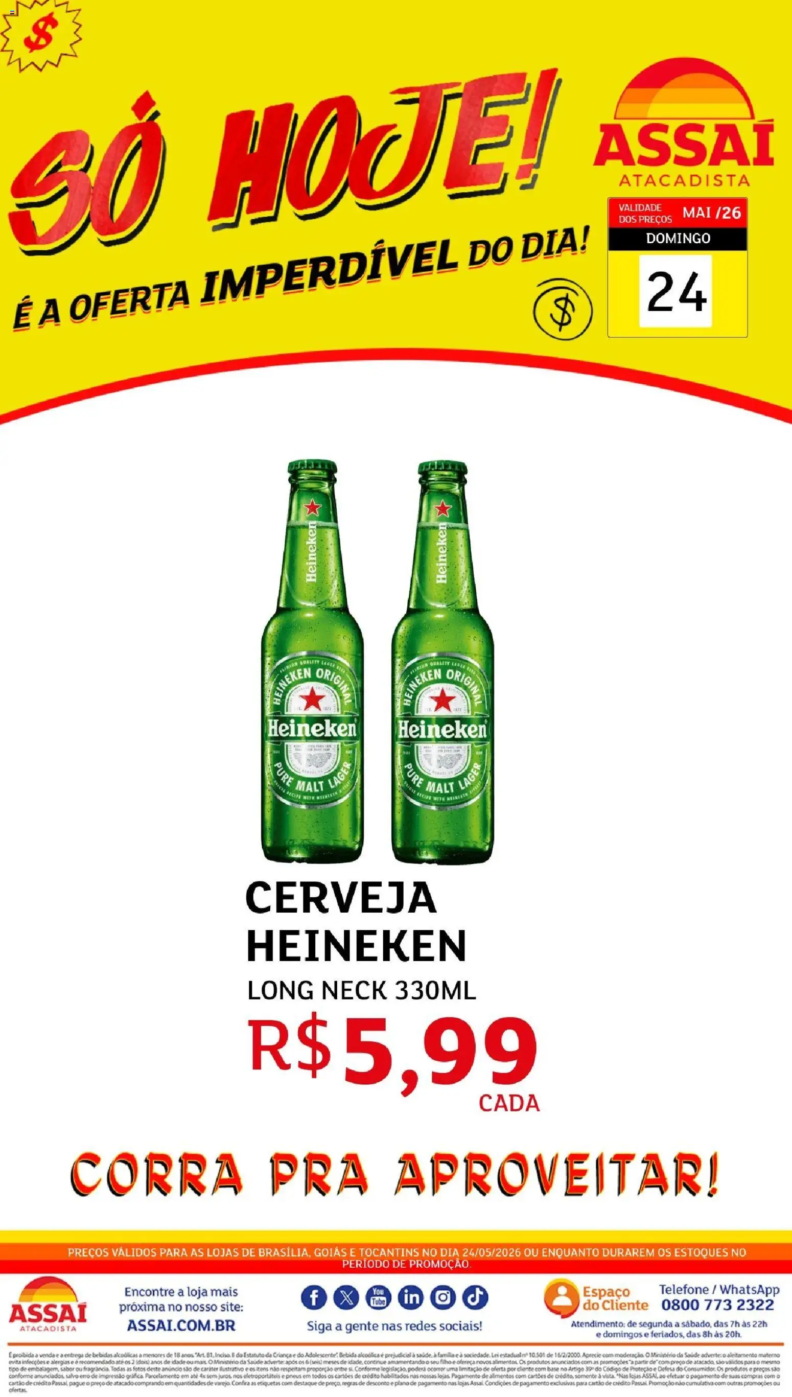 Pré-Visualização do folheto "Assaí Atacadista ofertas - DF" da loja Assaí Atacadista válido a partir de 24/05/2026