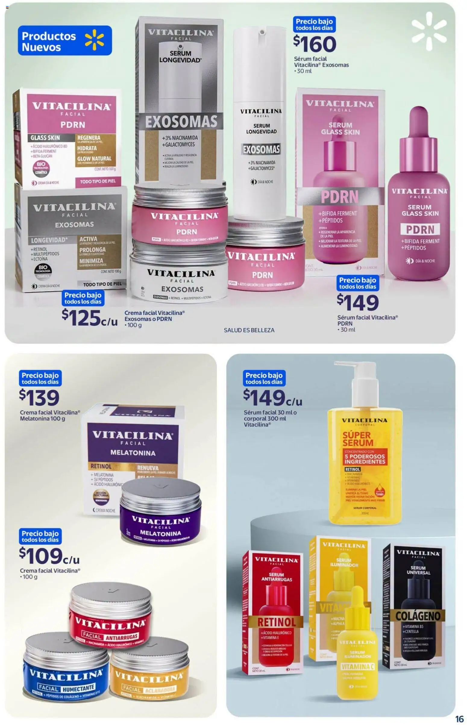 Vista previa las ofertas de la tienda Walmart - Walmart folleto Tu rutina K-Beauty a precios bajos. desde el 18/09/2026 - Vitaminas, Crema, Serum, Ingredientes, Iluminador, Crema facial