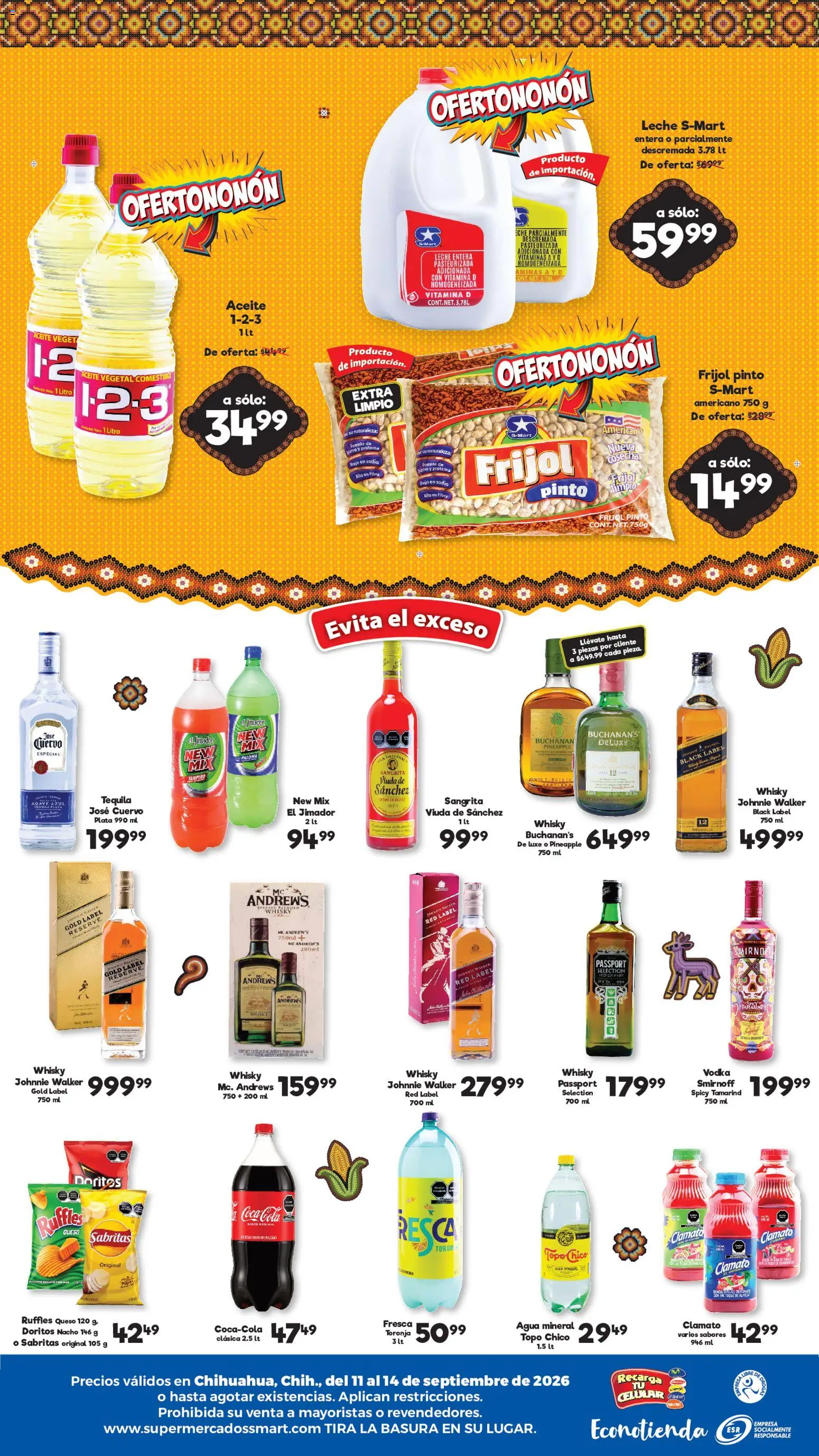 Vista previa las ofertas de la tienda S-Mart - S-Mart folleto Ofertas de feria Chihuahua desde el 11/09/2026 