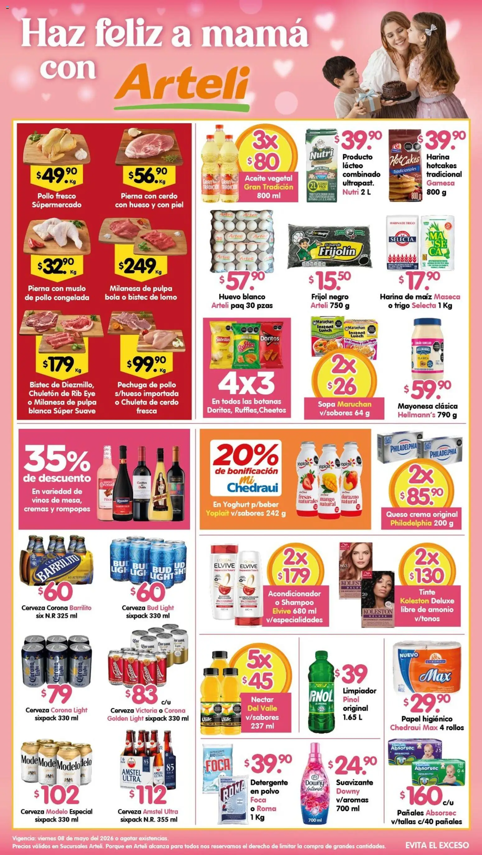 Vista previa las ofertas de la tienda Arteli - Arteli folleto desde el 08/05/2026 - Mango, Pollo, Huevo, Aceite, Mayonesa, Detergente, Milanesa, Limpiador