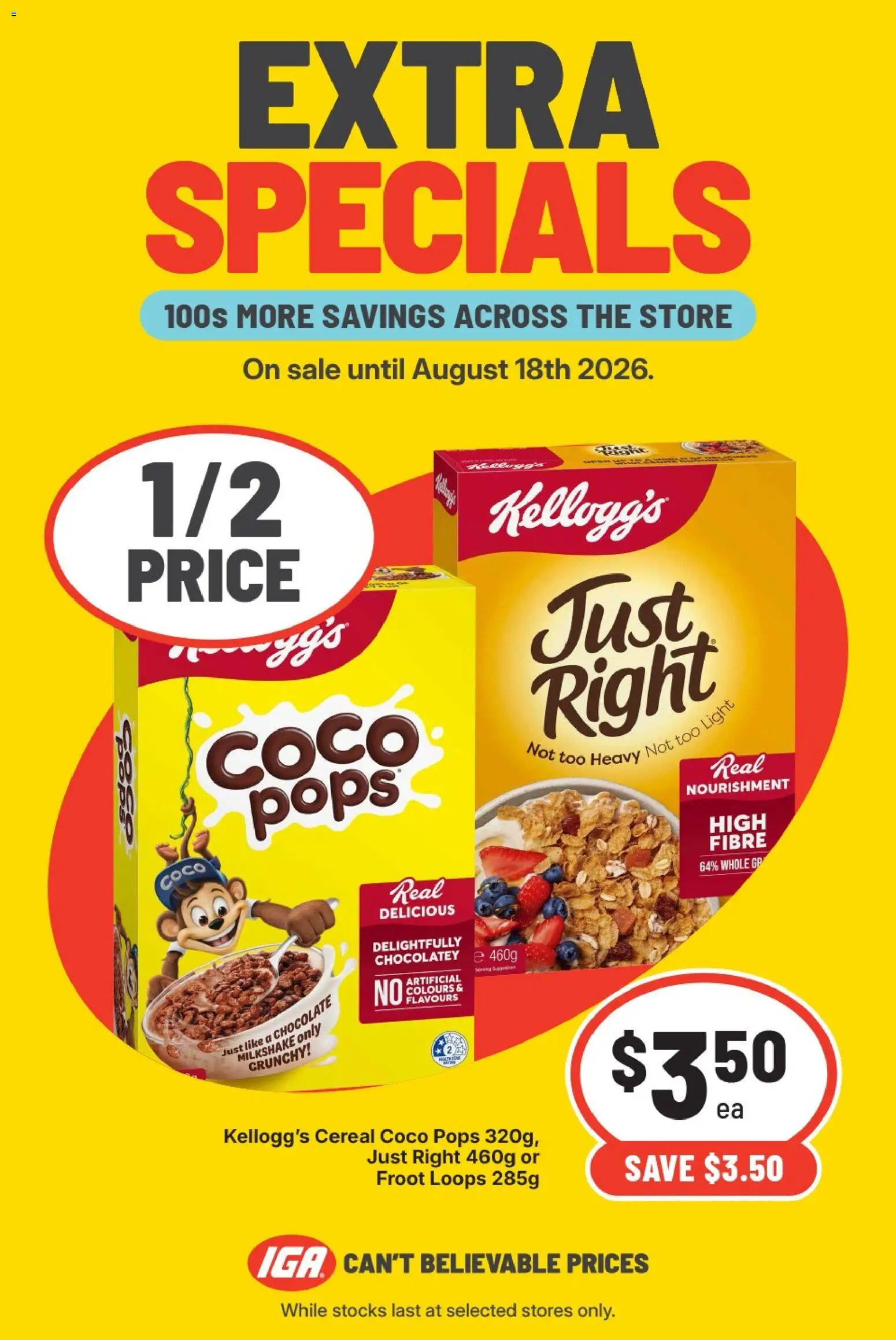 Preview of catalogue IGA Extra special from shop IGA valid 12/08/2026