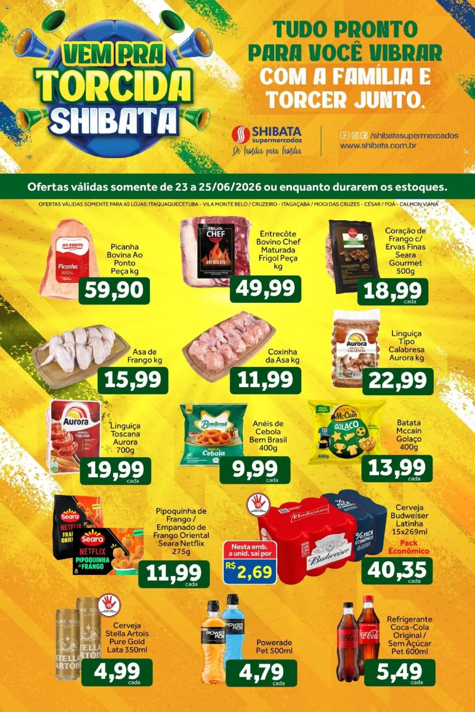 Pré-Visualização do folheto "Shibata ofertas Copa Cruzeiro, Itaqua, Mogi César e Poá" da loja Shibata válido a partir de 23/06/2026
