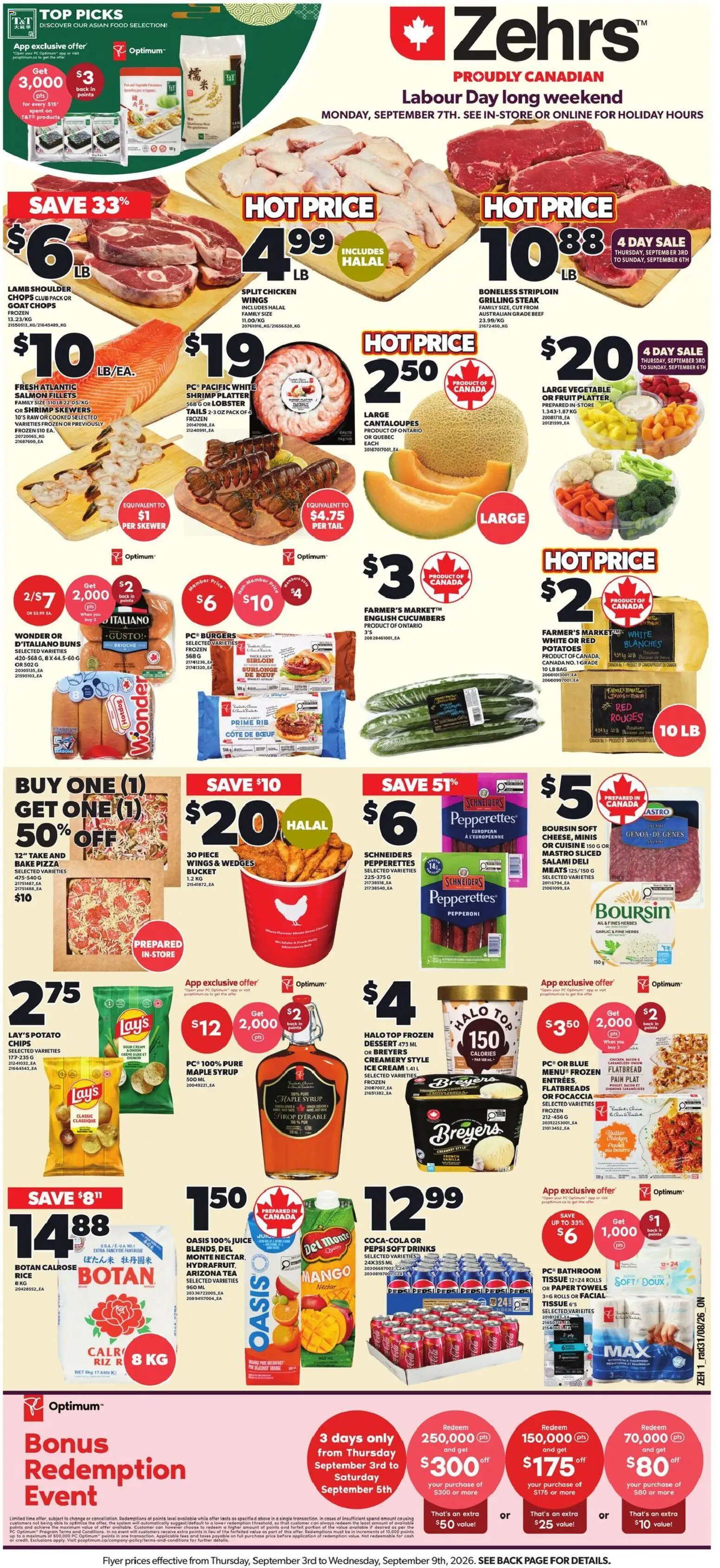 Preview of leaflet Zehrs weekly flyer / circulaire from shop Zehrs is valid from Sep 03, 2026