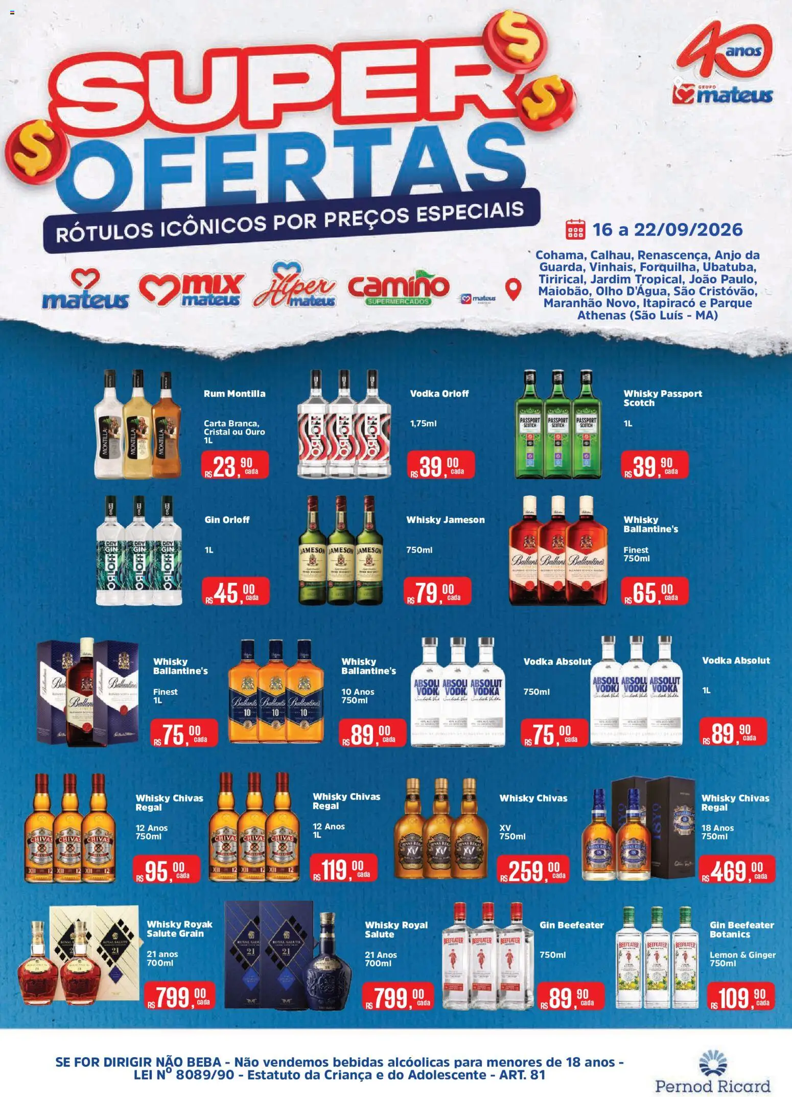 Pré-Visualização do folheto "Mateus ofertas Exclusivo Pernod" da loja Mateus válido a partir de 16/09/2026