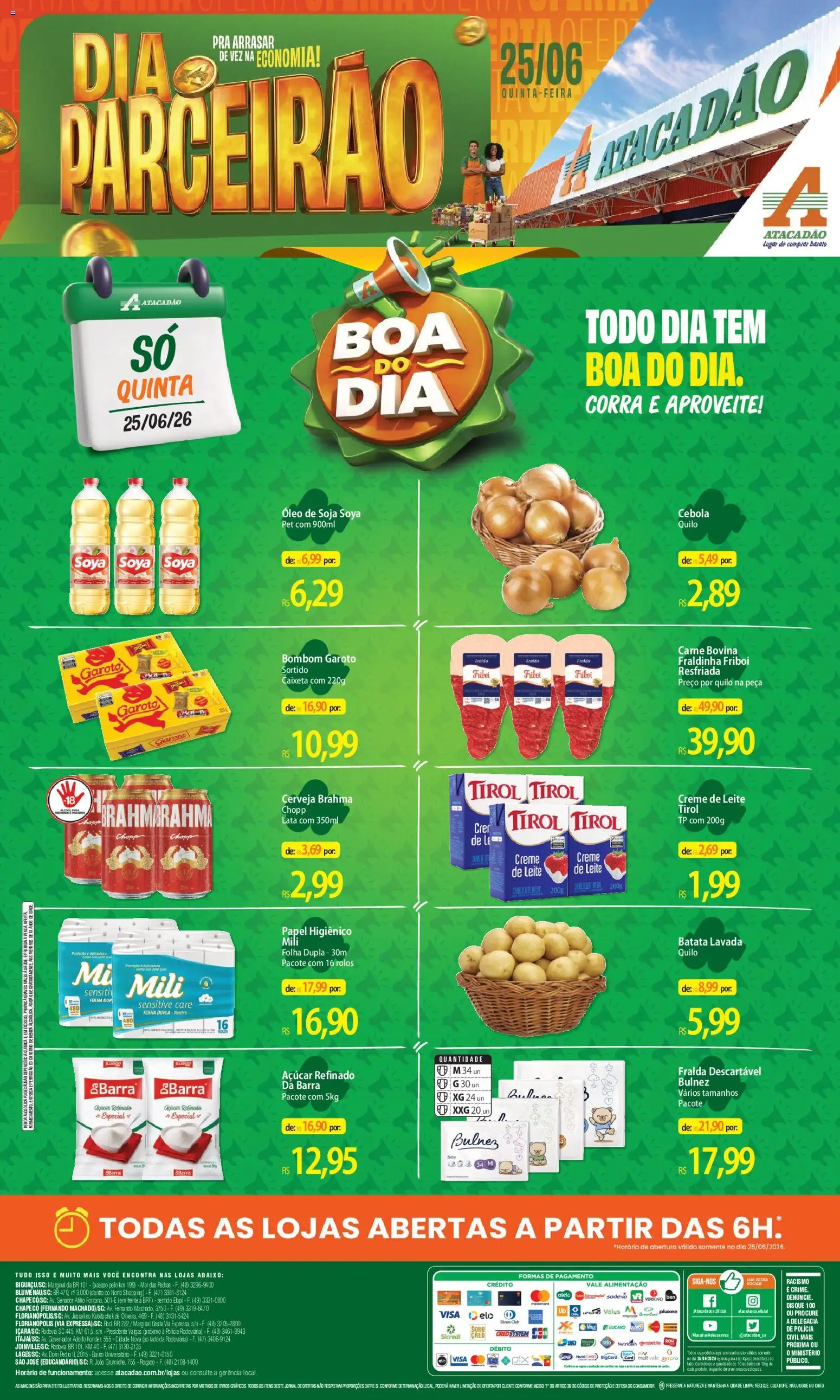 Pré-Visualização do folheto "Atacadão ofertas - SC" da loja Atacadão válido a partir de 25/06/2026