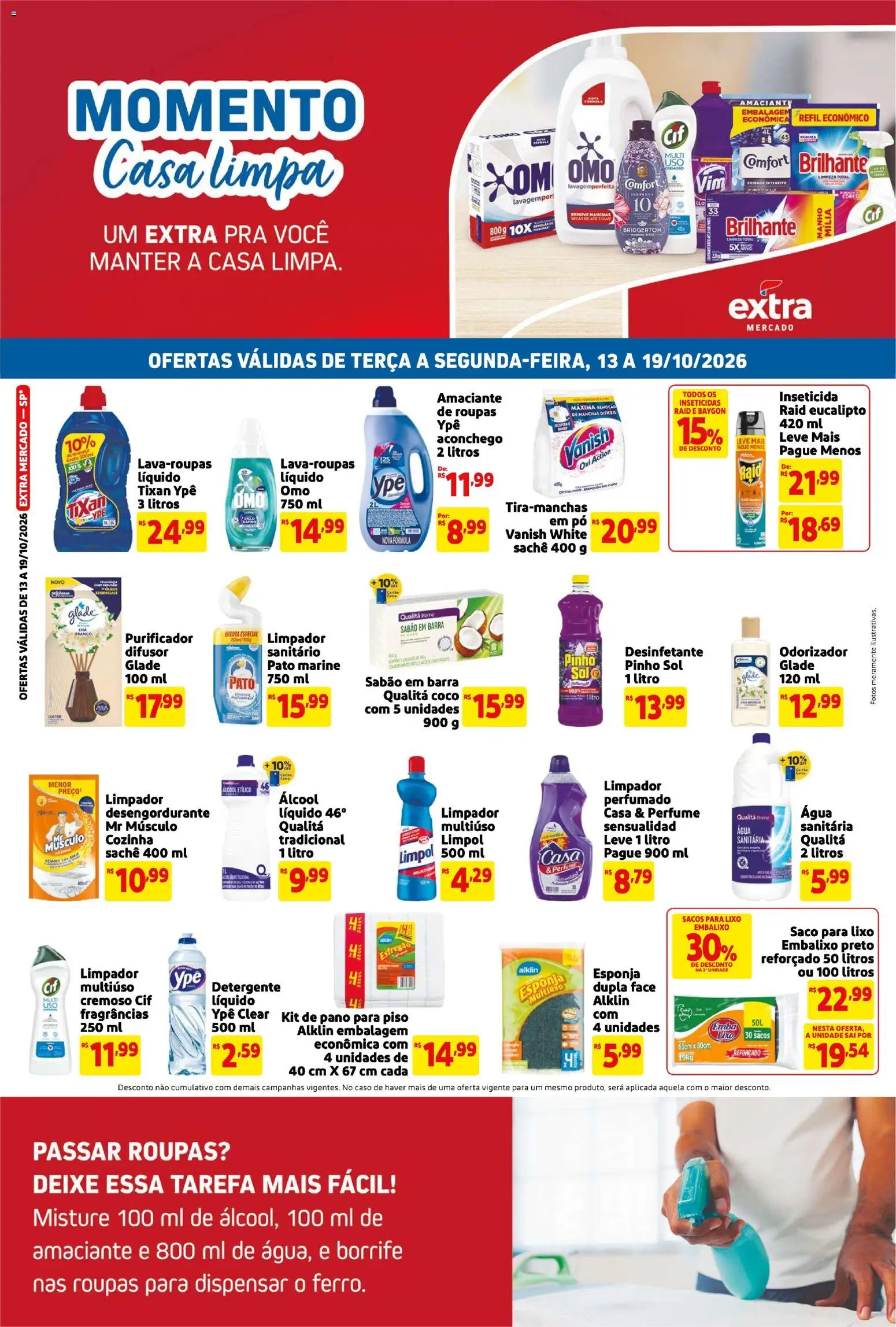 Pré-Visualização do folheto "Extra ofertas de Mercado Casa Limpa" da loja Extra válido a partir de 13/10/2026