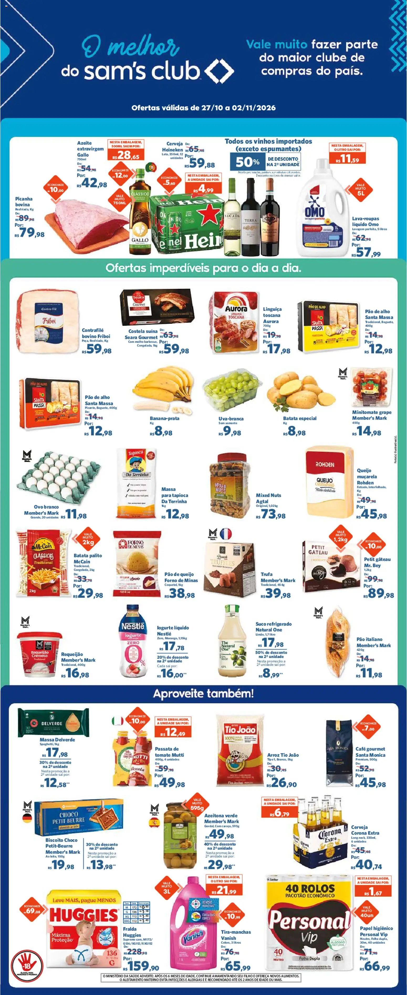 Pré-Visualização do folheto "Sam's Club - Ofertas da semana" da loja Sam's Club válido a partir de 27/10/2026