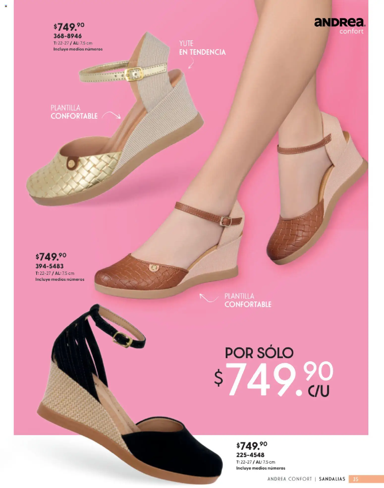Vista previa las ofertas de la tienda Andrea - Andrea catálogo Calzado Confort desde el 24/05/2026 - Sandalias