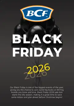 Preview of catalogue BCF Black Friday Notice from shop BCF valid 19/10/2026