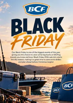 Preview of catalogue BCF Black Friday Notice from shop BCF valid 19/10/2026