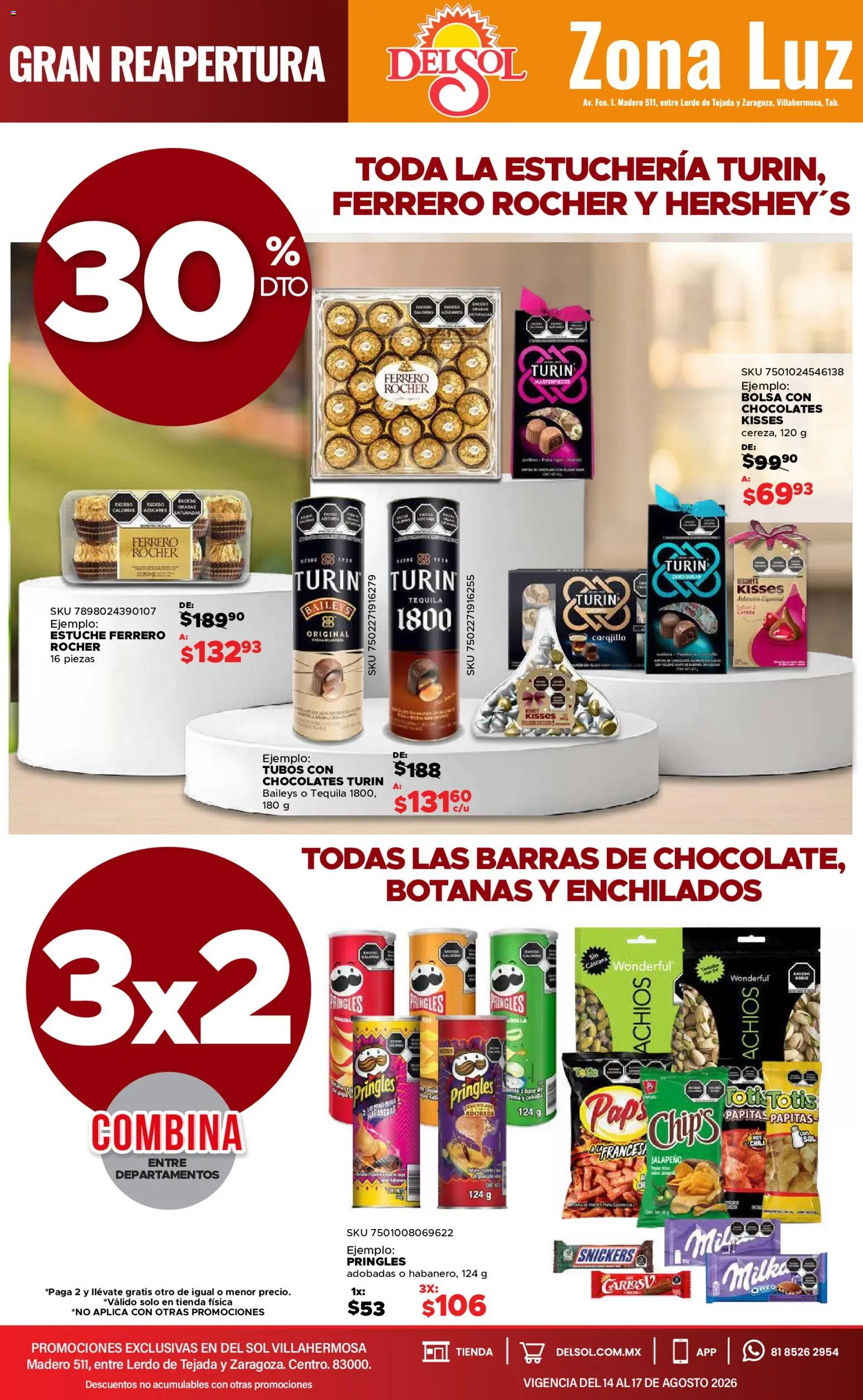 Vista previa las ofertas de la tienda Del Sol y Woolworth - Del Sol y Woolworth catálogo 4 Días de Grandes Promociones desde el 14/08/2026 