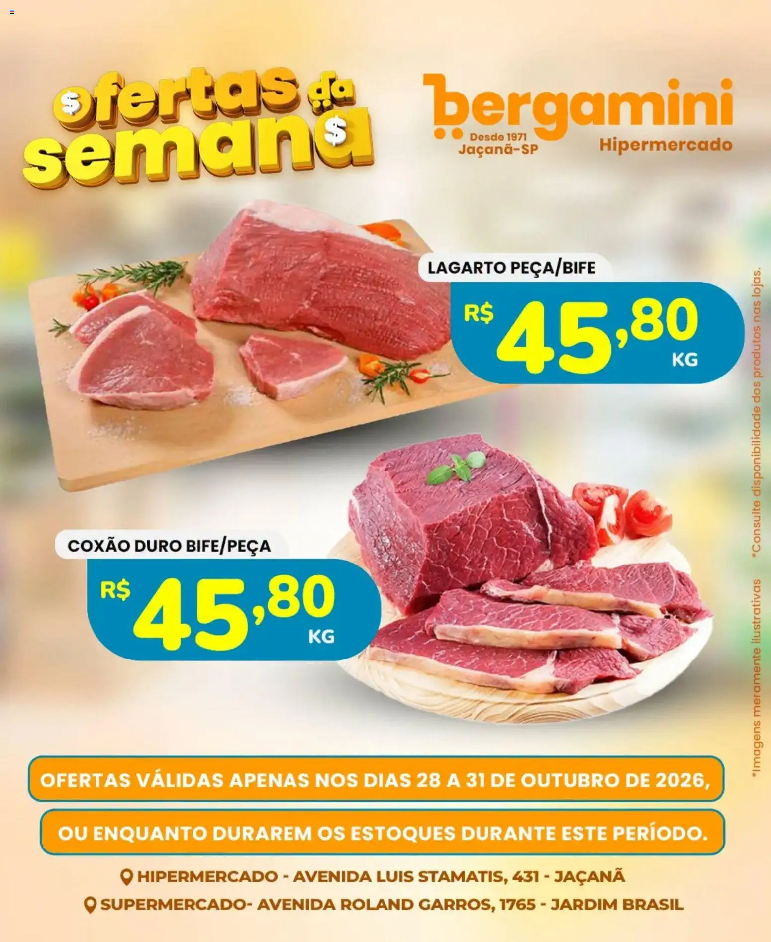 Pré-Visualização do folheto "Supermercado Bergamini - Ofertas da semana" da loja Supermercado Bergamini válido a partir de 28/10/2026