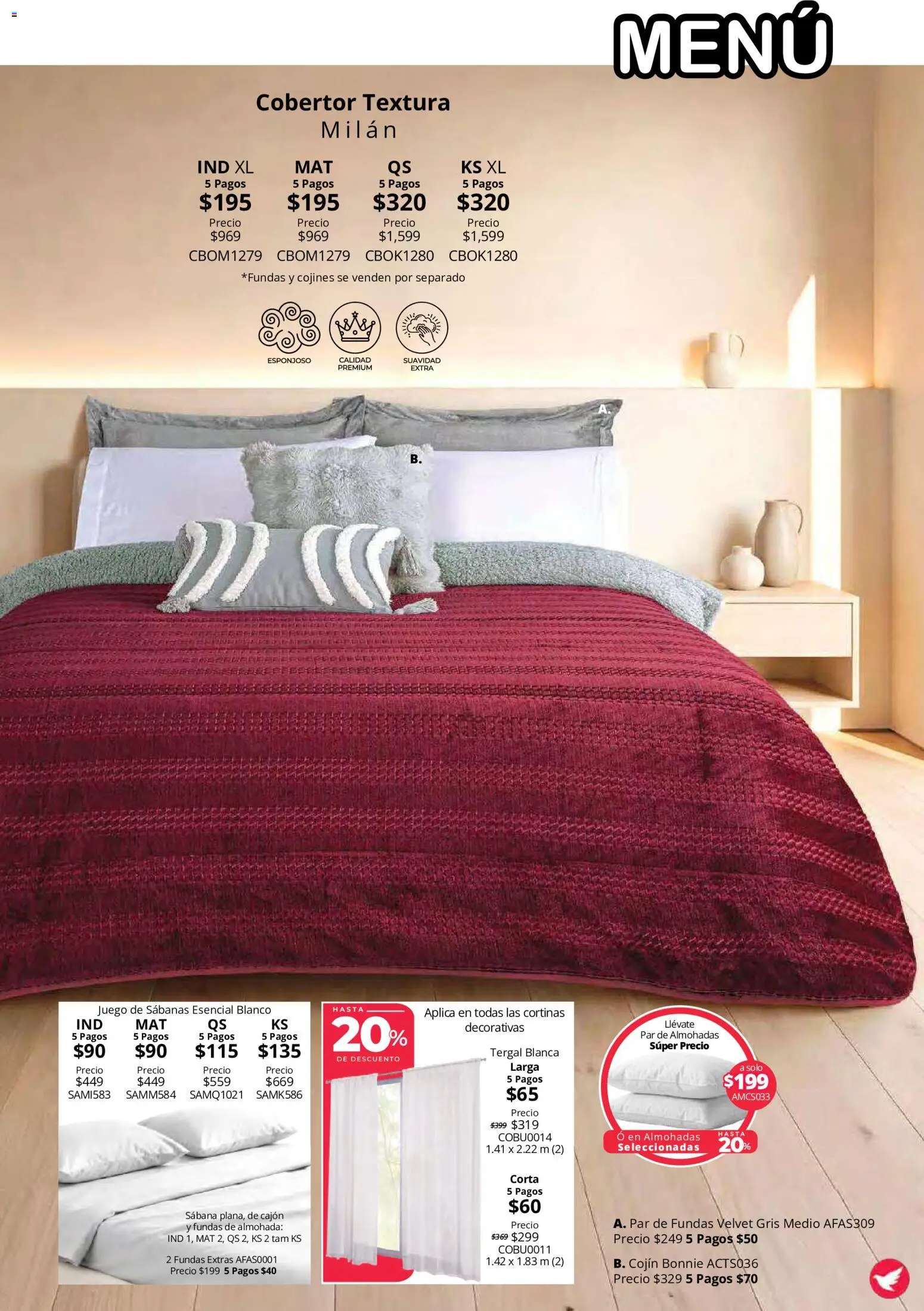 Vista previa las ofertas de la tienda Colchas Concord - Colchas Concord catálogo Colección Cobertor Calor de Hogar desde el 15/10/2026 