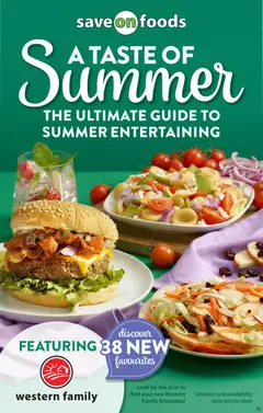 Preview of leaflet Save on foods flyer - A taste of summer from shop Save on foods is valid from Jul 23, 2026