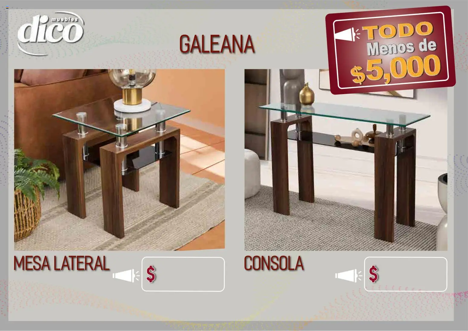 Vista previa las ofertas de la tienda Muebles Dico - Muebles Dico catálogo Todo menos de 5000 Pacifico desde el 09/04/2026 