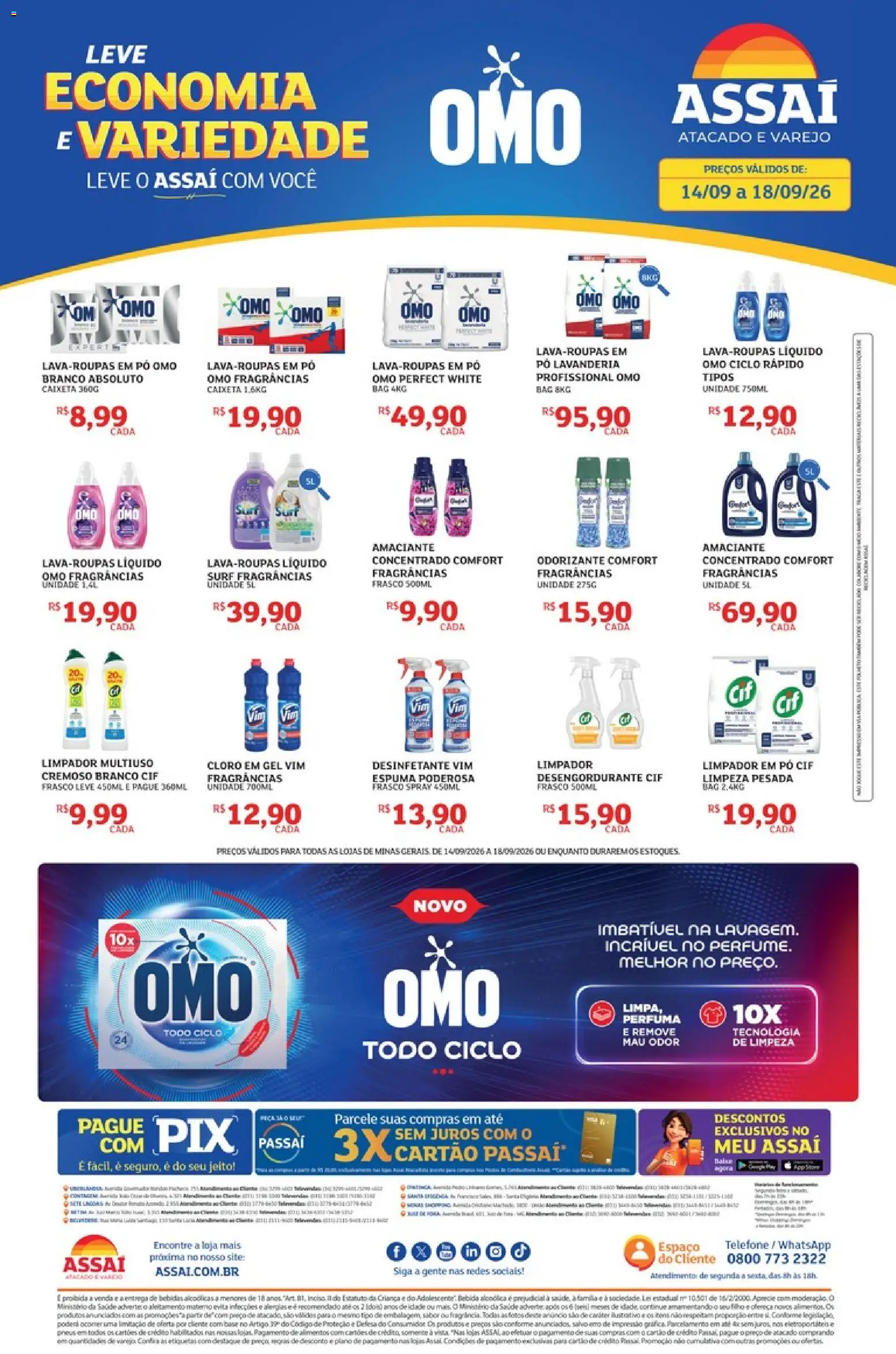 Pré-Visualização do folheto "Assaí Atacadista ofertas - MG" da loja Assaí Atacadista válido a partir de 14/09/2026