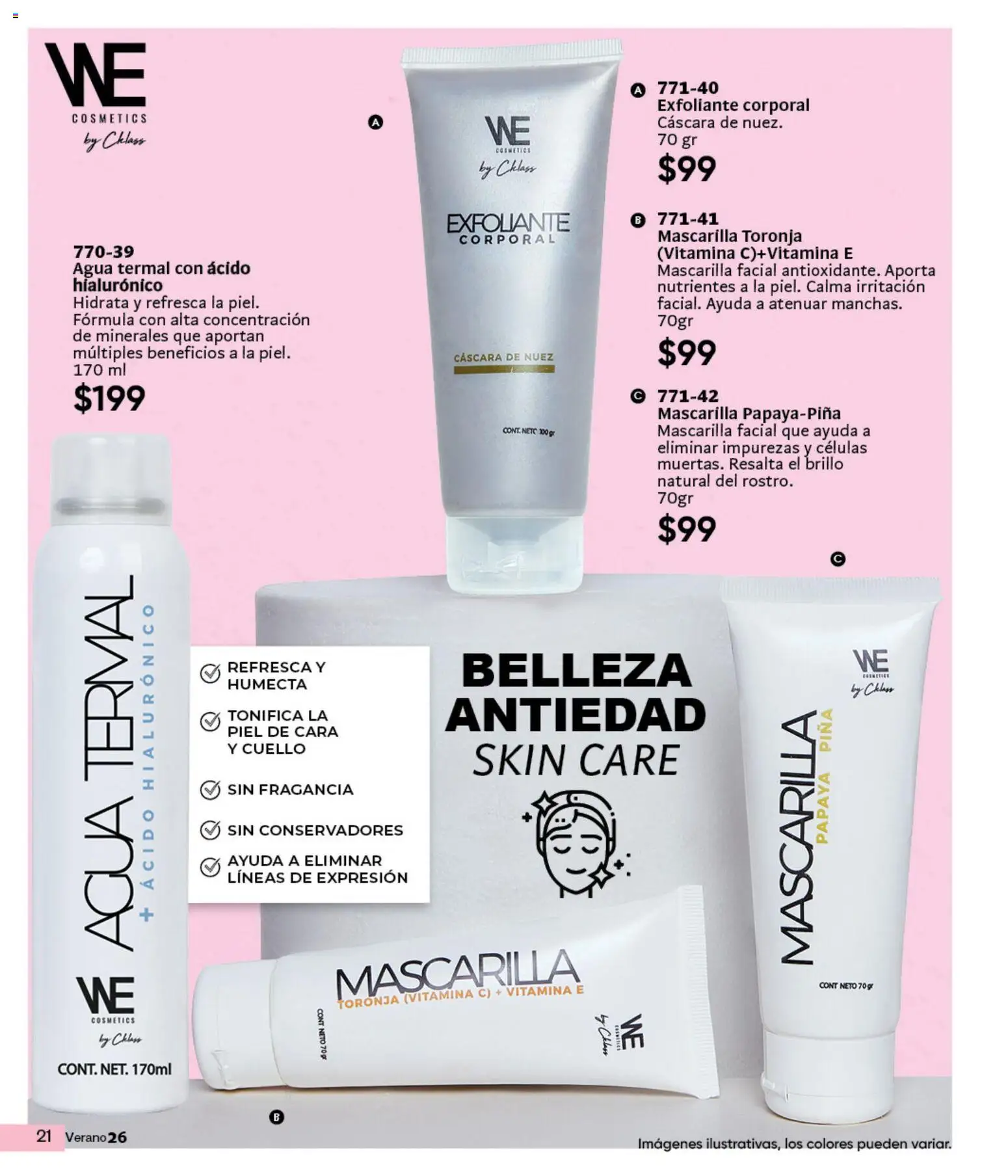 Vista previa las ofertas de la tienda Cklass - Cklass catálogo Verano Handbags desde el 05/03/2026 - Agua, Piña, Exfoliante corporal, Toronja, Mascarilla, Exfoliante, Fragancia, Brillo