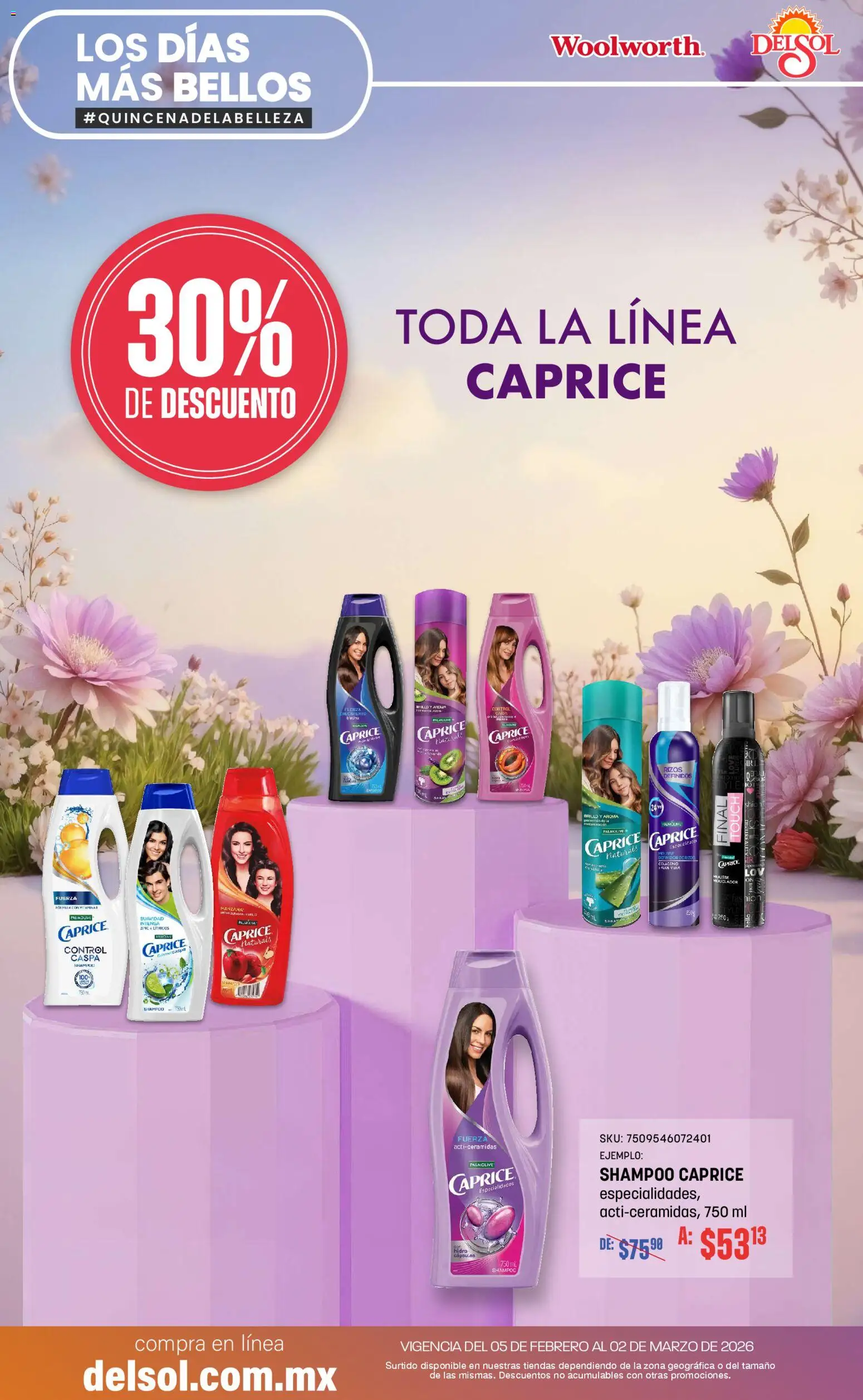 Vista previa las ofertas de la tienda Del Sol y Woolworth - Catálogo desde el 05/02/2026 - Manzana, Shampoo, Especialidades, Brillo, Cítricos