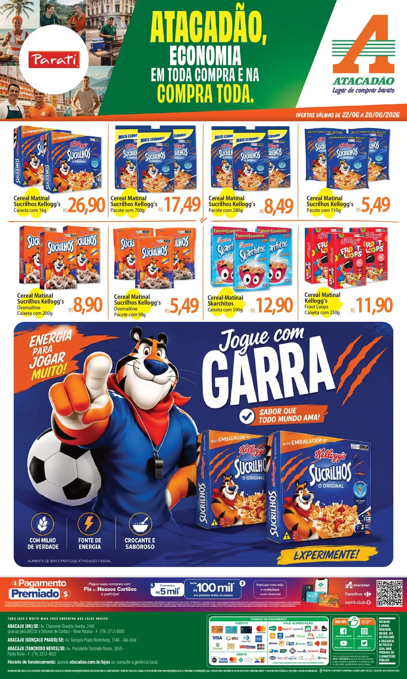 Pré-Visualização do folheto "Atacadão ofertas - SE" da loja Atacadão válido a partir de 22/06/2026 - Milho, Sucrilhos