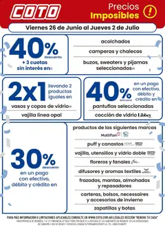 Vista previa del folleto de la tienda Coto válido desde el 26/06/2026 