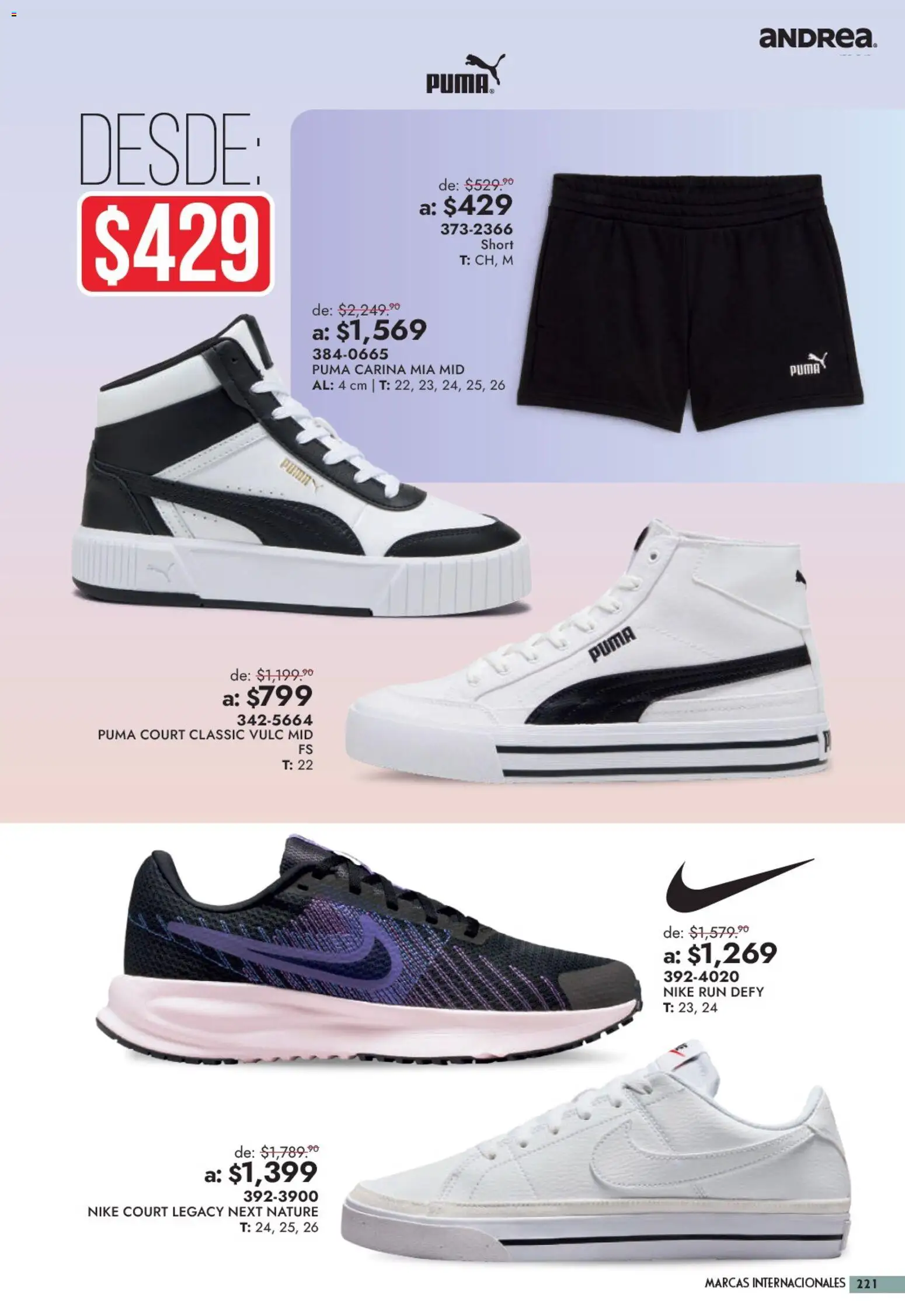 Vista previa las ofertas de la tienda Andrea - Andrea catálogo Outlet desde el 13/09/2026 