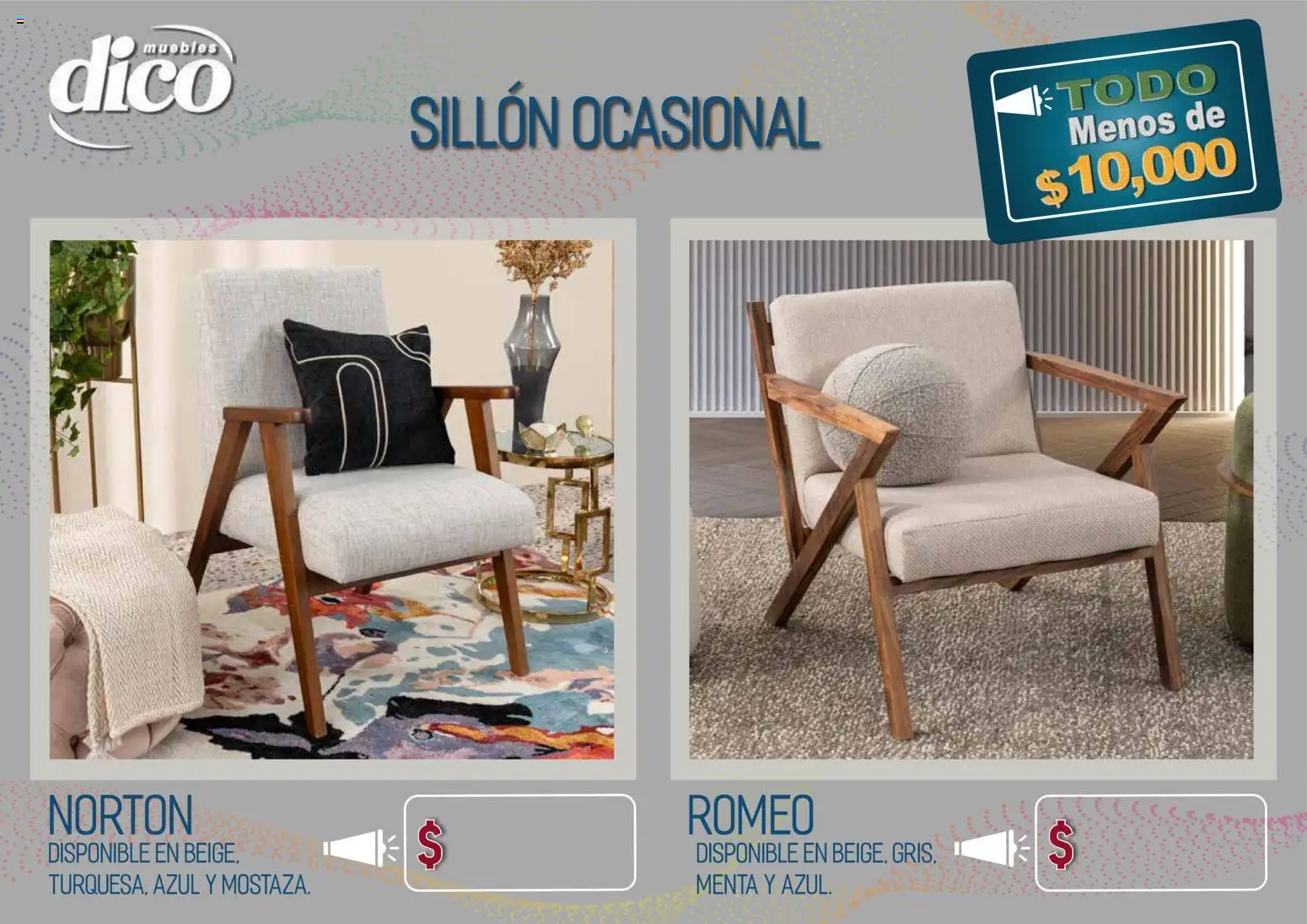 Vista previa las ofertas de la tienda Muebles Dico - Muebles Dico catálogo Todo menos de 10000 Pacifico desde el 09/04/2026 - Sillón