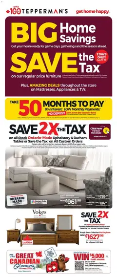 Un aperçu du dépliant Tepperman's weekly flyer / circulaire du magasin Tepperman's est valide à partir 28 août 2026