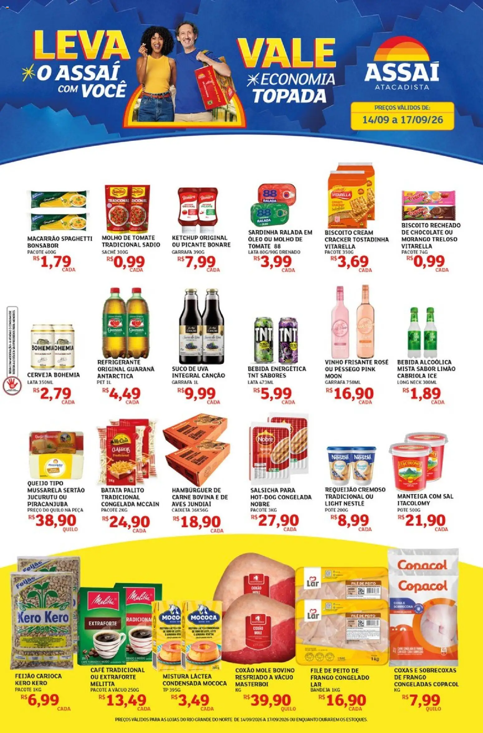 Pré-Visualização do folheto "Assaí Atacadista ofertas - RN" da loja Assaí Atacadista válido a partir de 14/09/2026