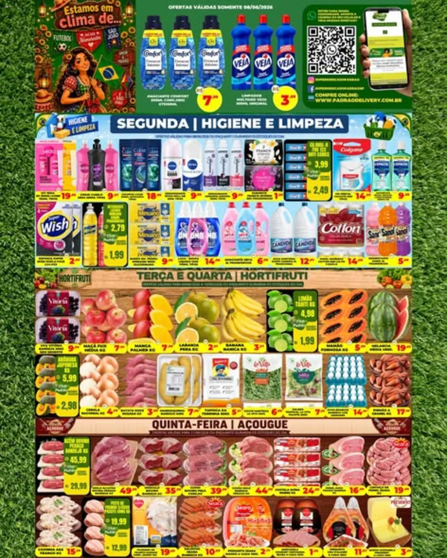 Pré-Visualização do folheto "Supermercado Padrão - Ofertas da semana" da loja Supermercado Padrão válido a partir de 08/06/2026