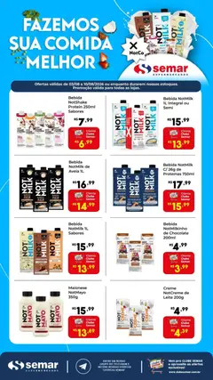 Pré-Visualização do folheto "Semar Supermercado ofertas NotCo" da loja Semar Supermercado válido a partir de 03/08/2026