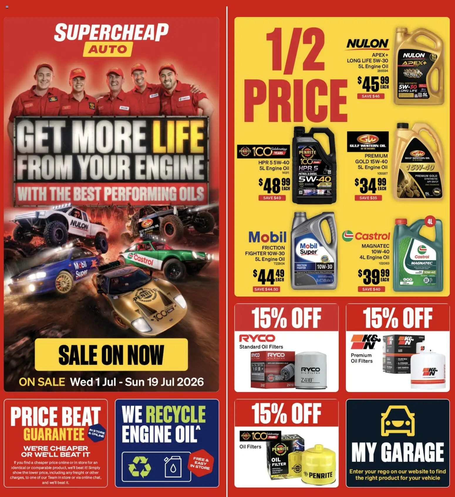 Preview of catalogue Supercheap Auto catalogue from shop Supercheap Auto valid 1 Jul 2026