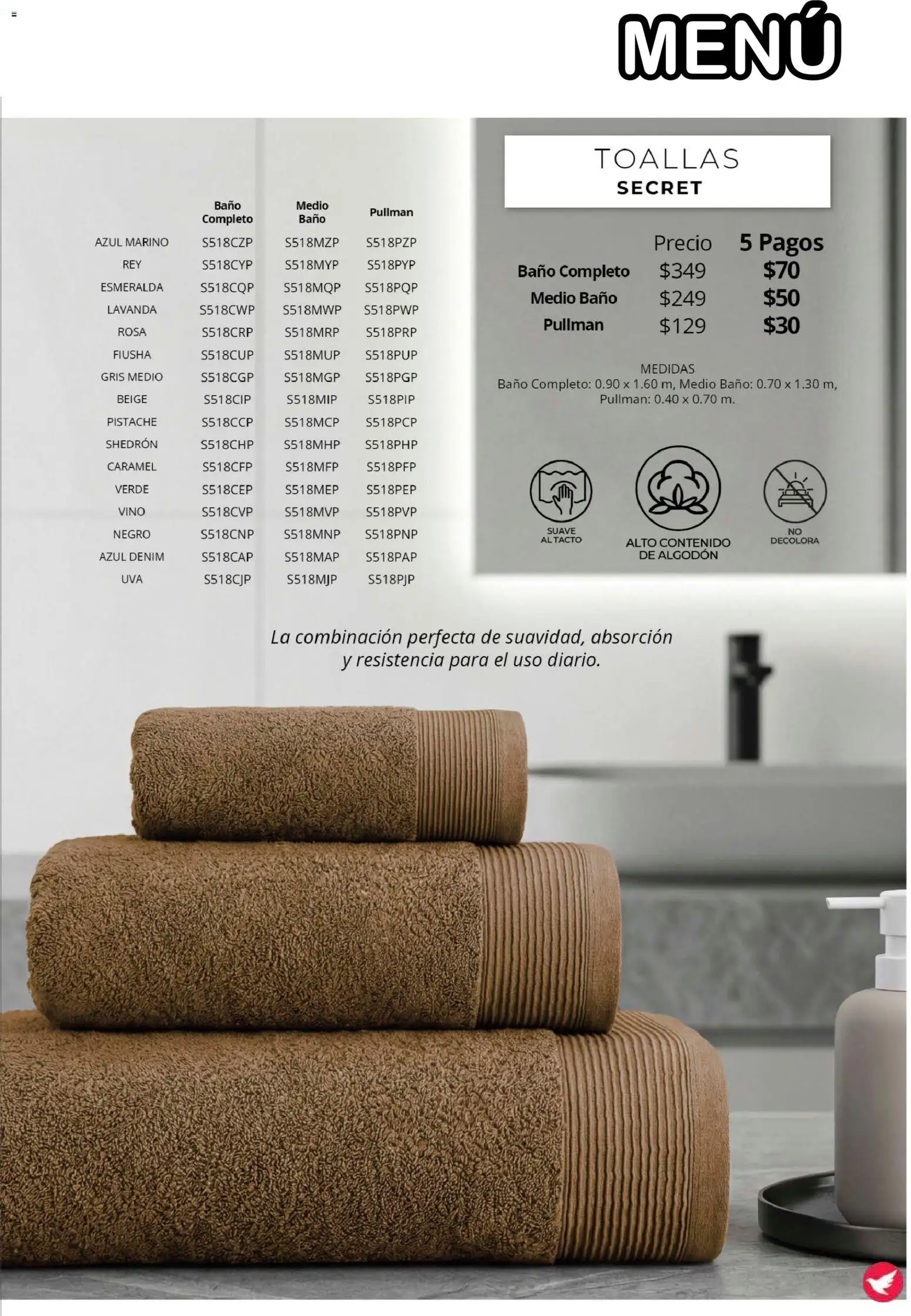 Vista previa las ofertas de la tienda Colchas Concord - Colchas Concord catálogo desde el 01/08/2026 - Té, Baño, Algodón, Toallas