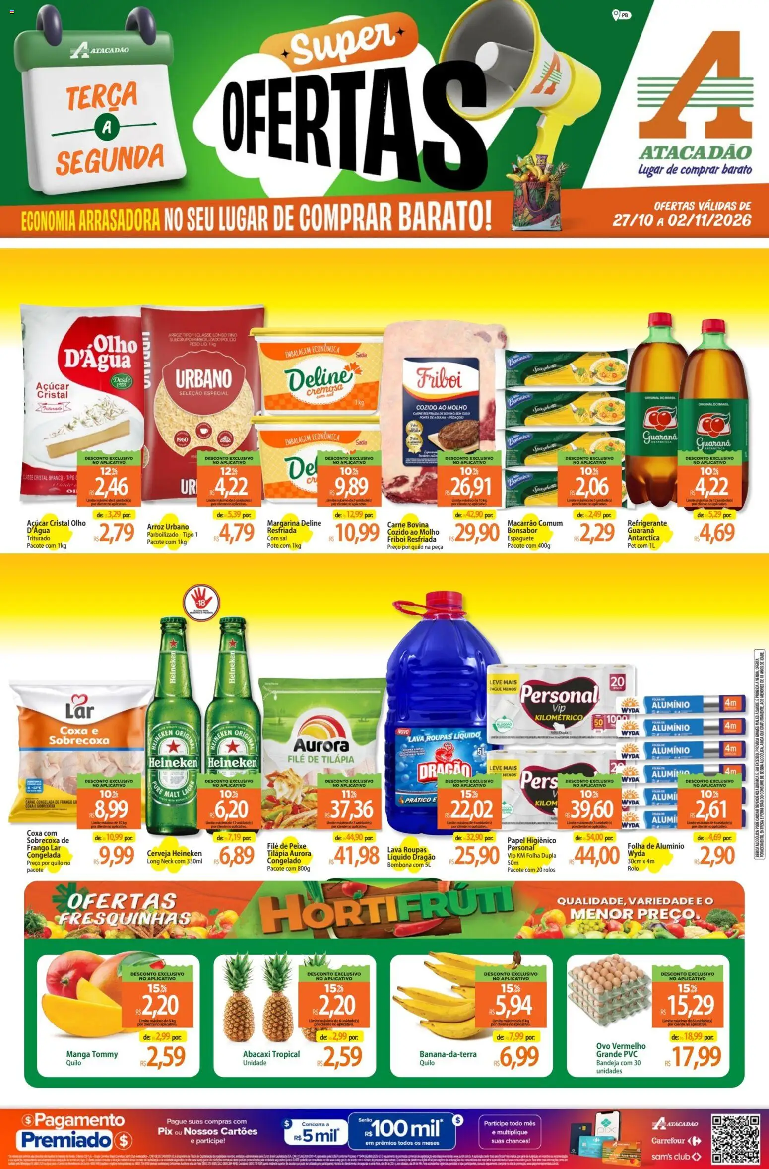 Pré-Visualização do folheto "Atacadão ofertas - PB" da loja Atacadão válido a partir de 27/10/2026