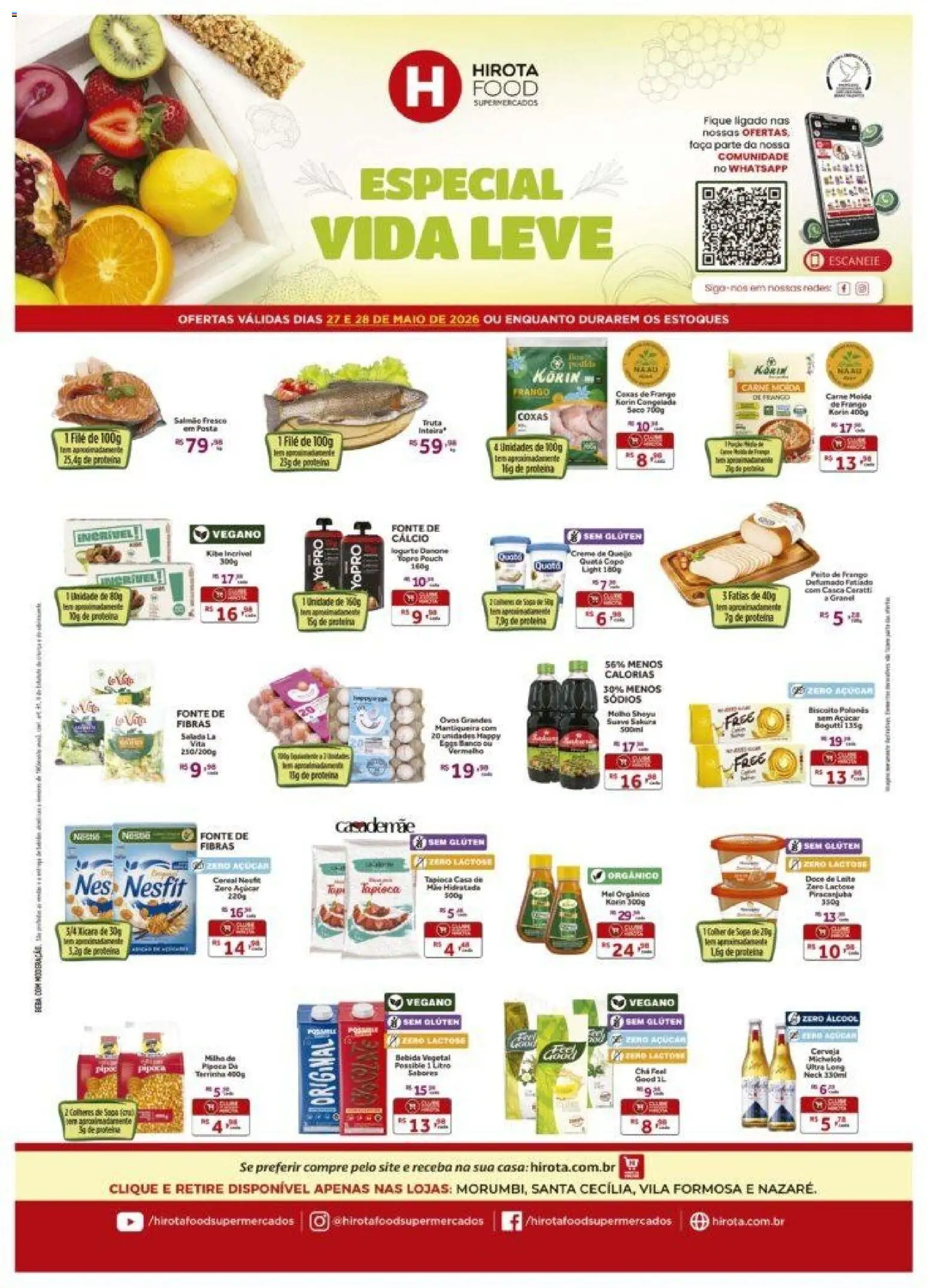 Pré-Visualização do folheto "Hirota Food ofertas Vida Leve" da loja Hirota Food válido a partir de 27/05/2026